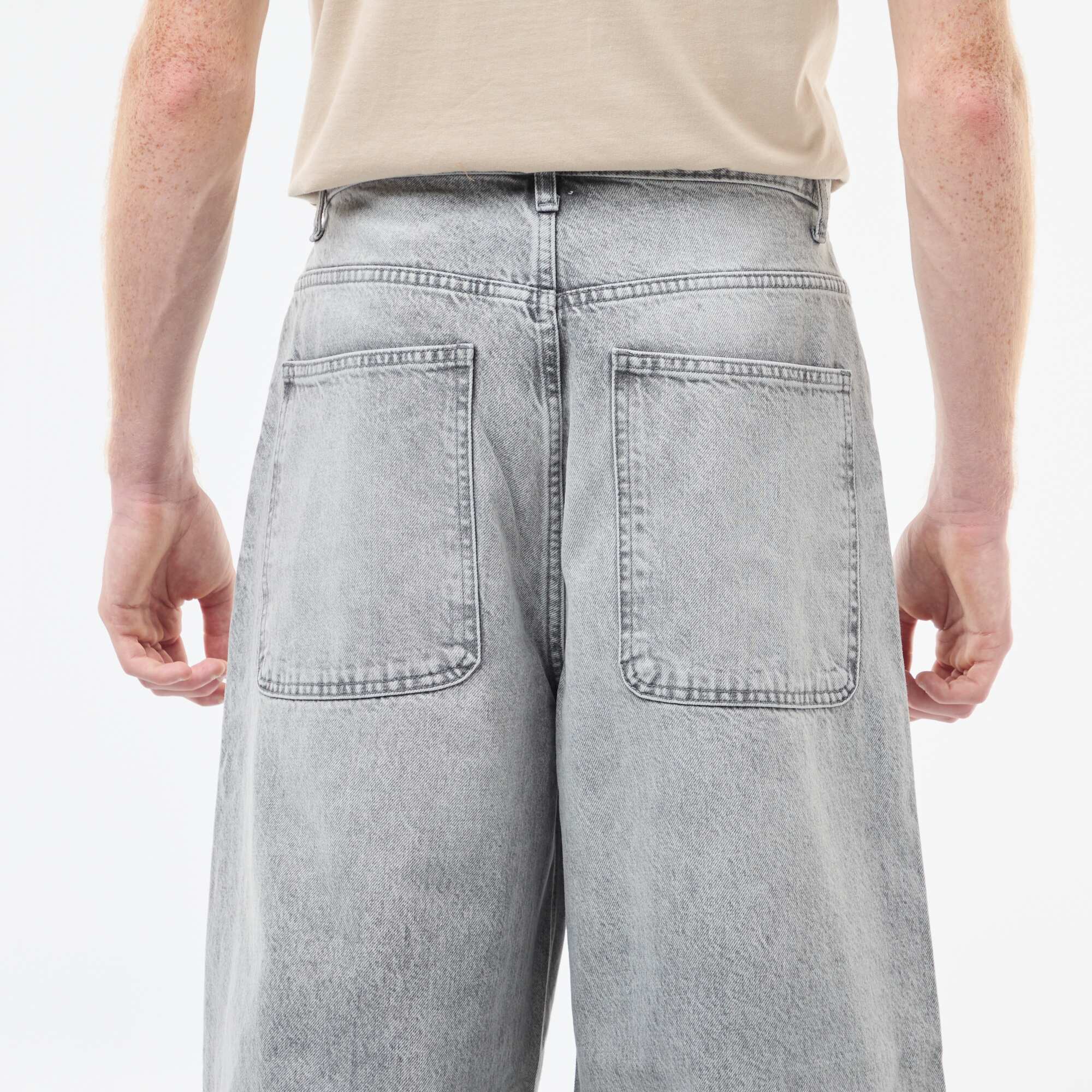 Baggy Denim Fit Jeans in Cotton GREY - Image 5