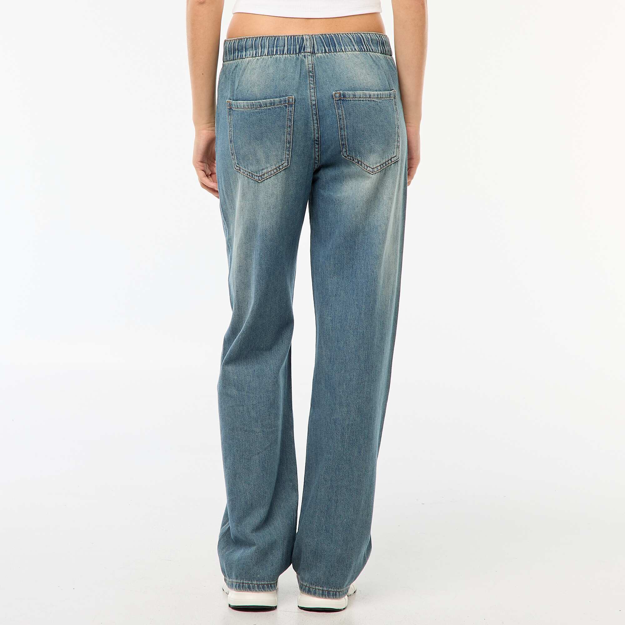 Baggy Fit Wide Leg Jeans BLUE - Image 3