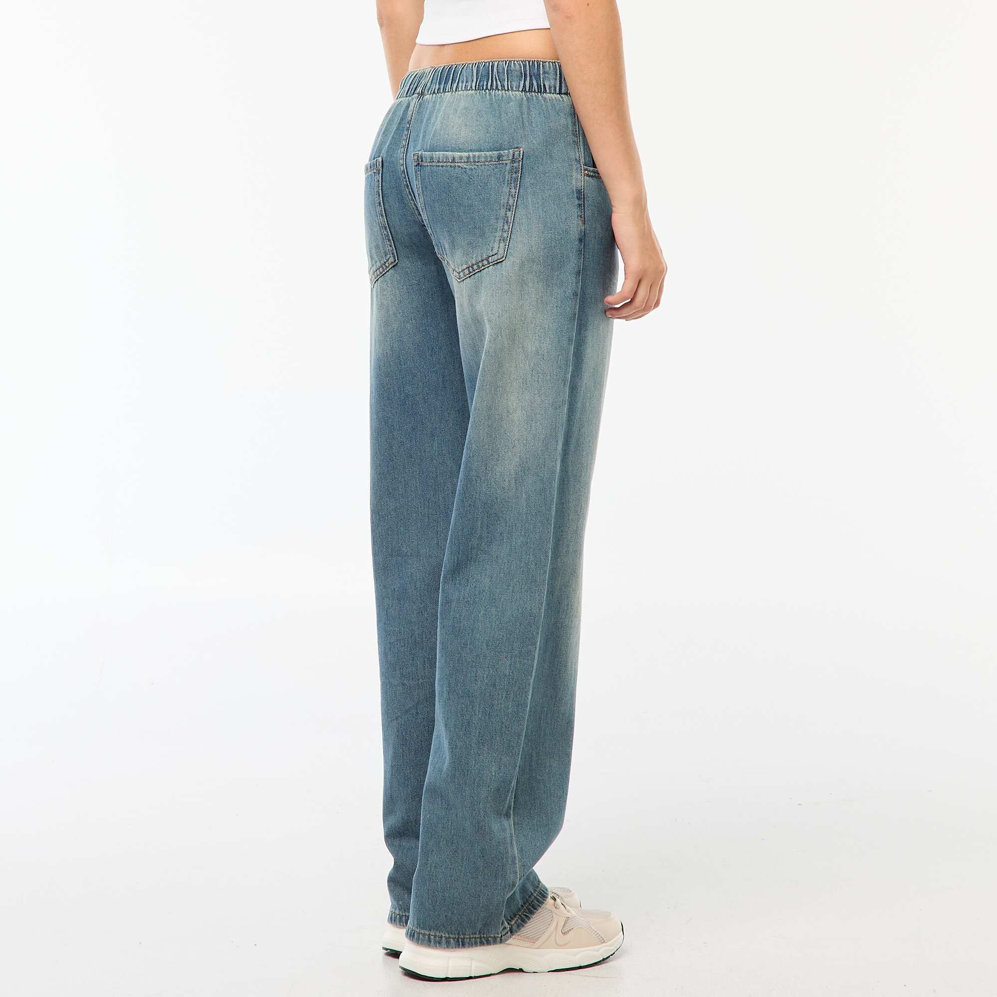 Baggy Fit Wide Leg Jeans BLUE - Image 5