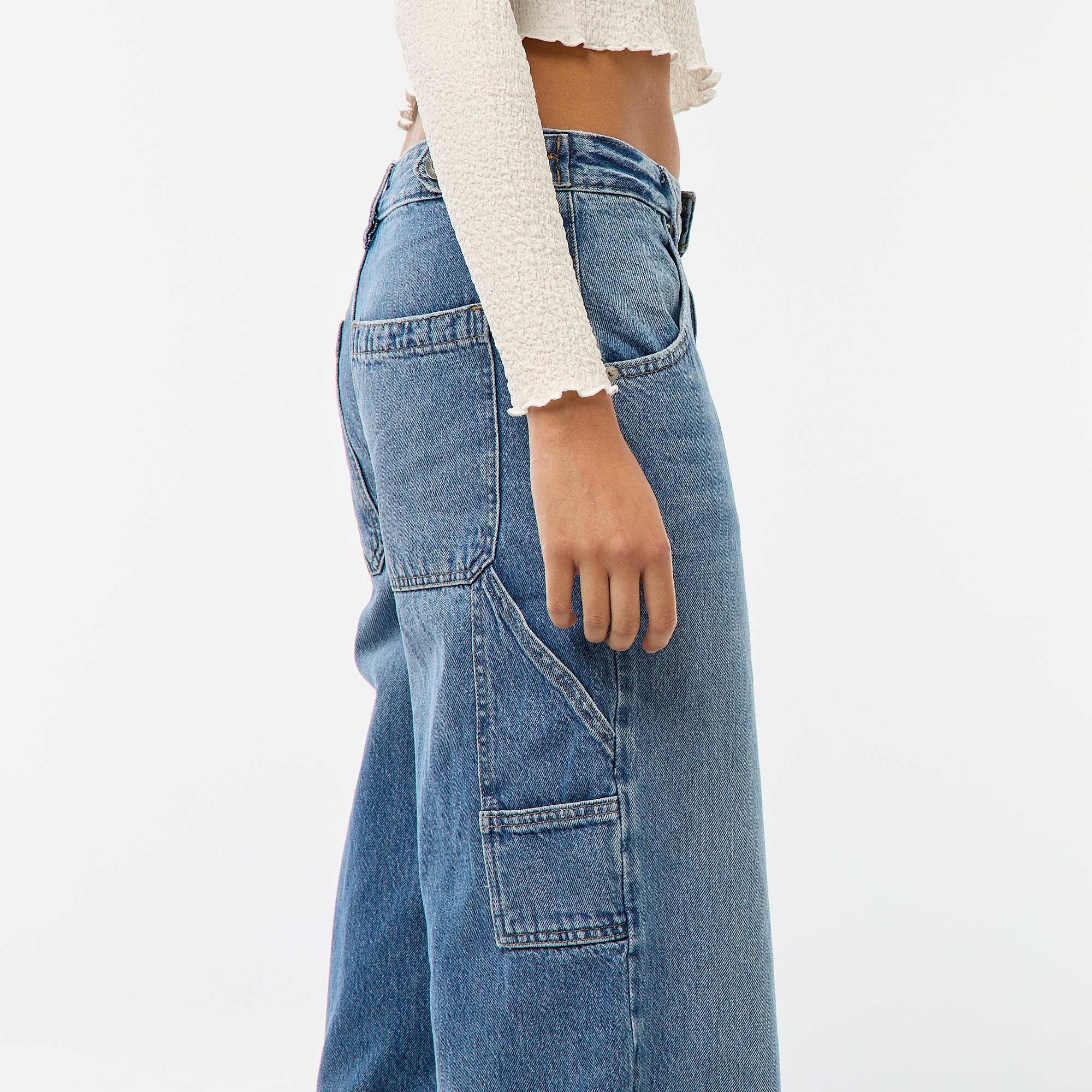 Baggy Jeans with Distressed Detailing BLUE - Image 5