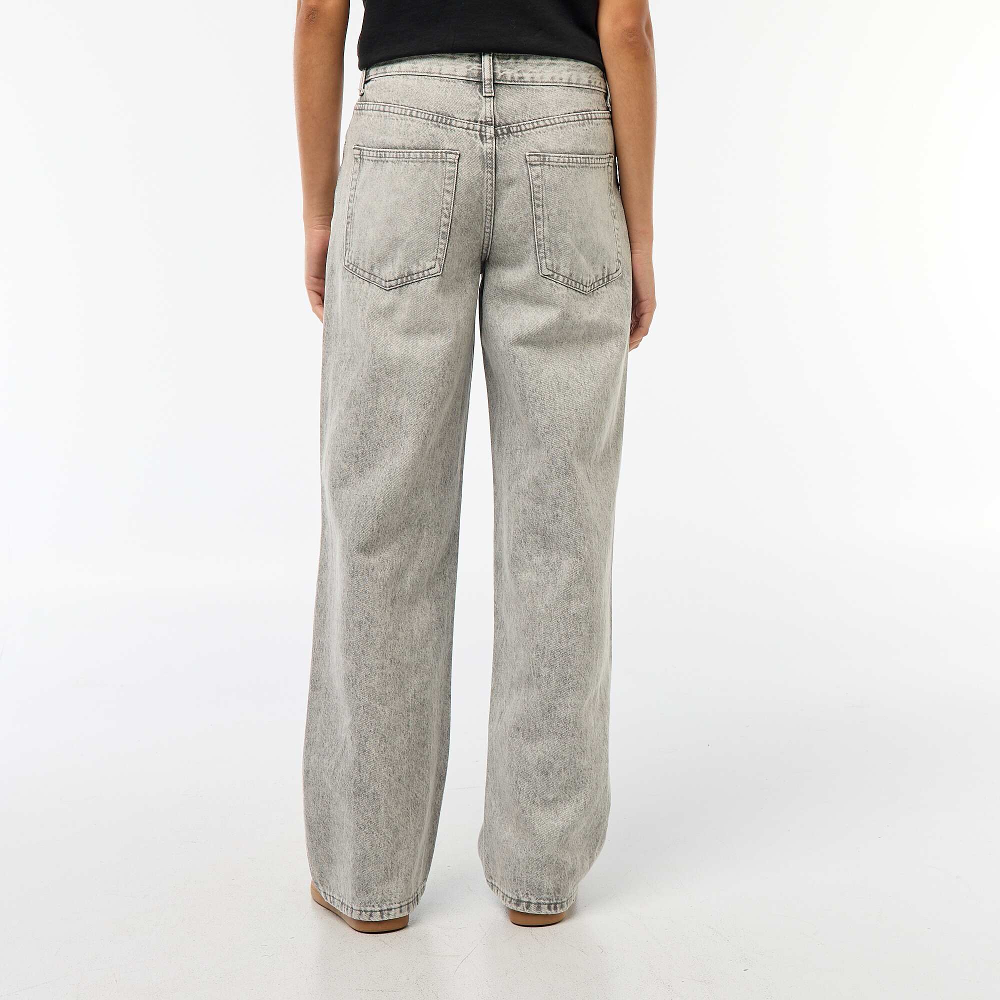Baggy Jeans with Silver Stripes GREY - Image 4