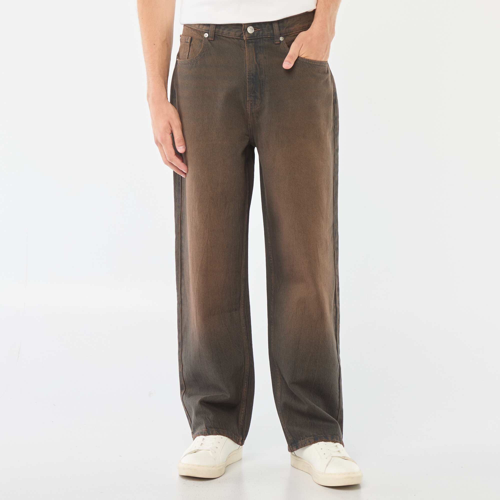 Baggy wide-leg 5-pocket jeans BLACK - Image 2