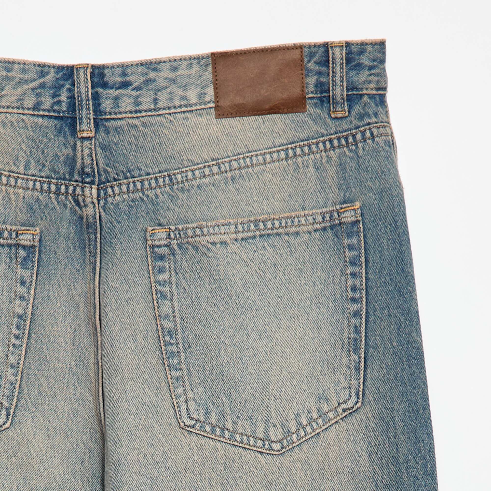 Baggy wide-leg 5-pocket jeans BLUE - Image 4