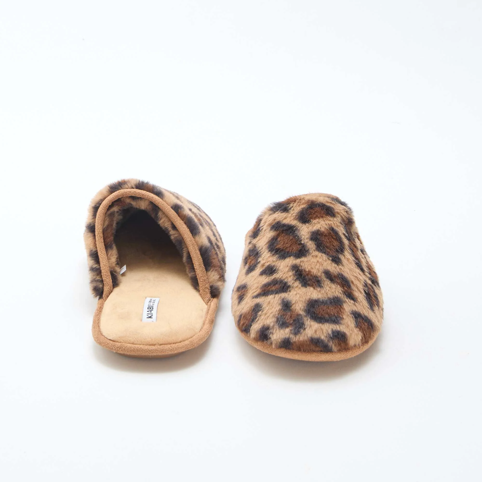 Basic faux fur slippers BROWN - Image 3