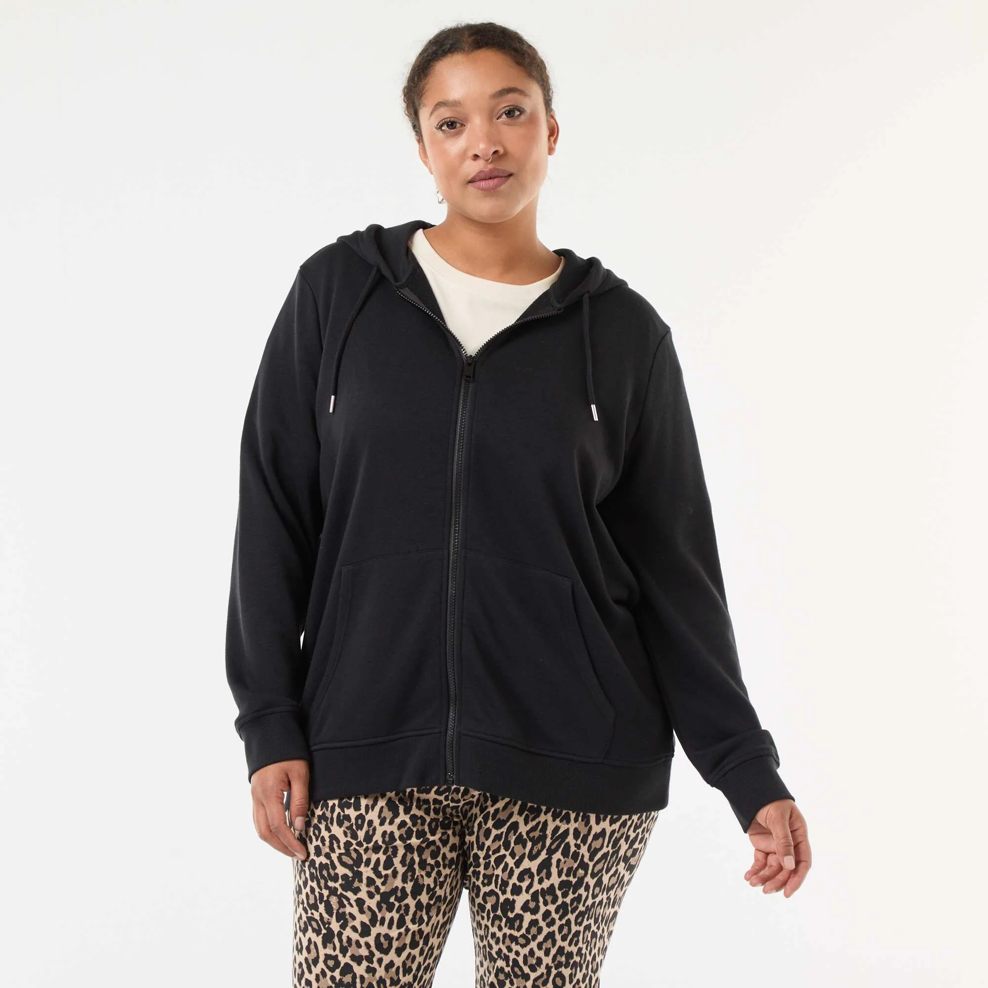 Basic Fleece Sweatshirt BLACK - Image 5