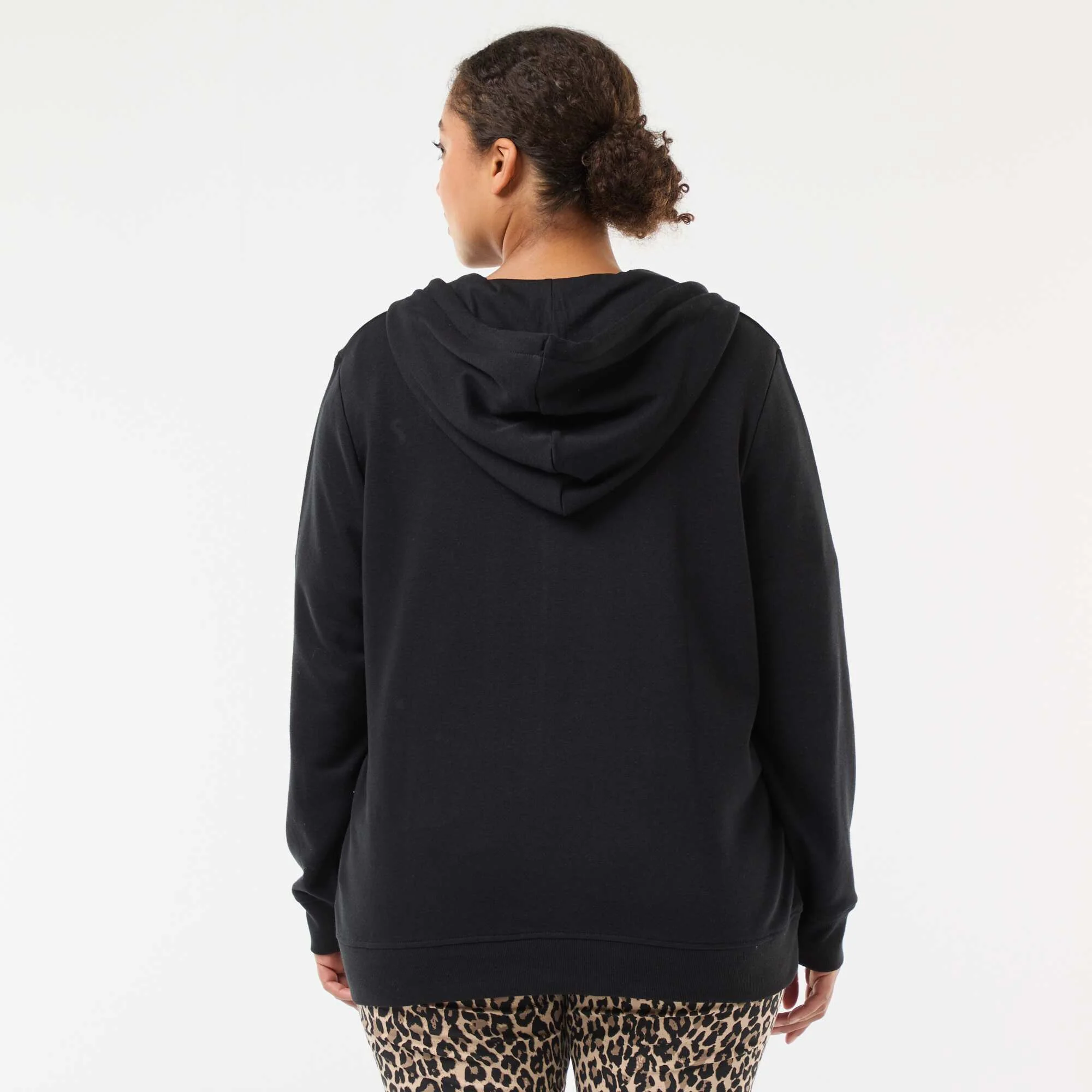 Basic Fleece Sweatshirt BLACK - Image 6