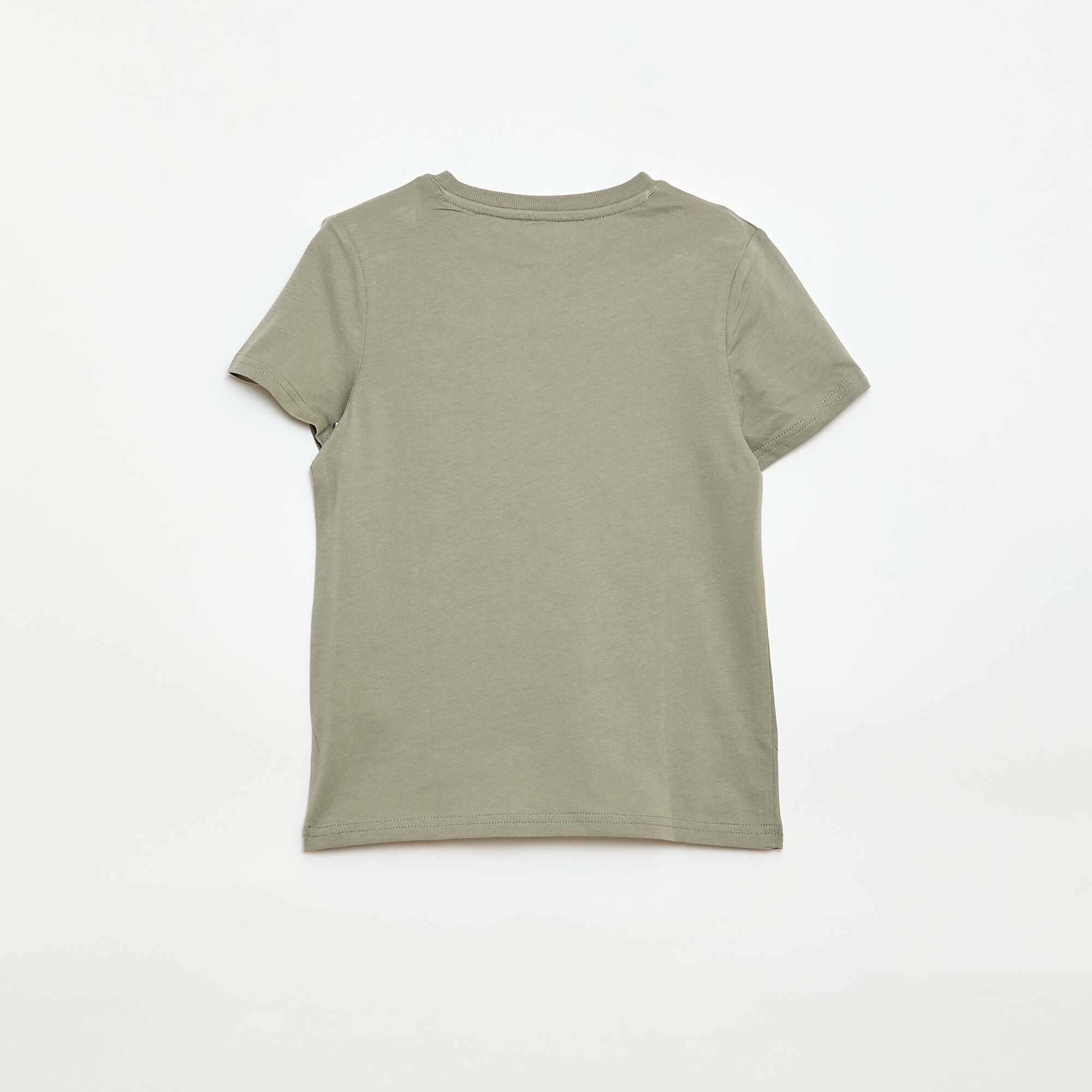 Basic plain jersey T-shirt GREEN - Image 2