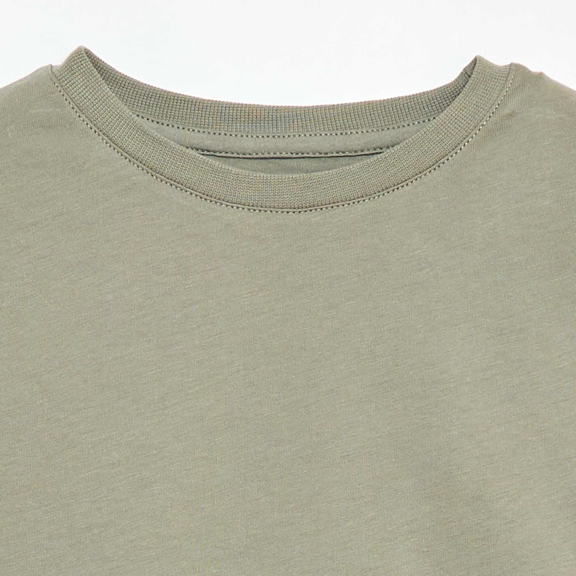 Basic plain jersey T-shirt GREEN - Image 3