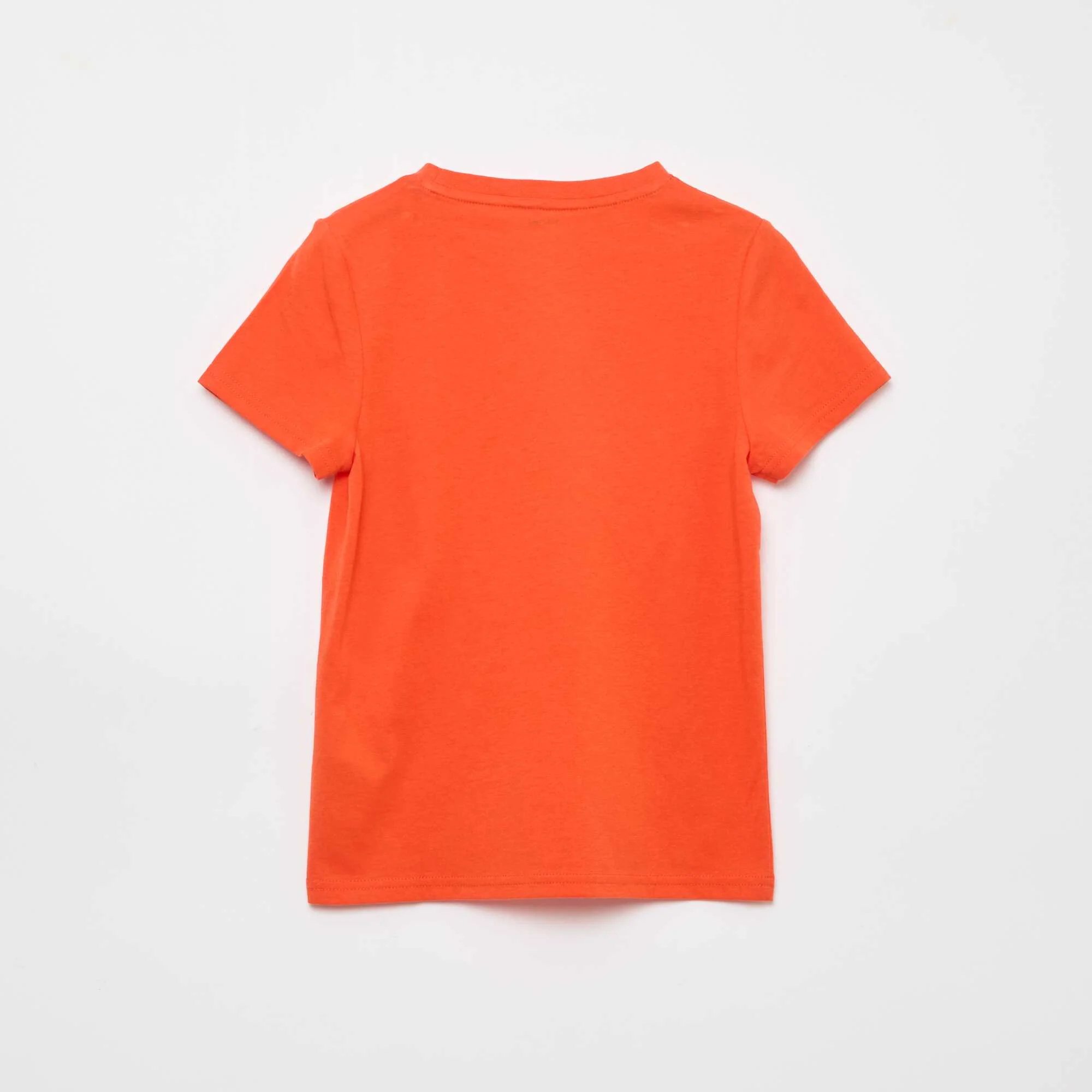 Basic plain jersey T-shirt ORANGE - Image 3