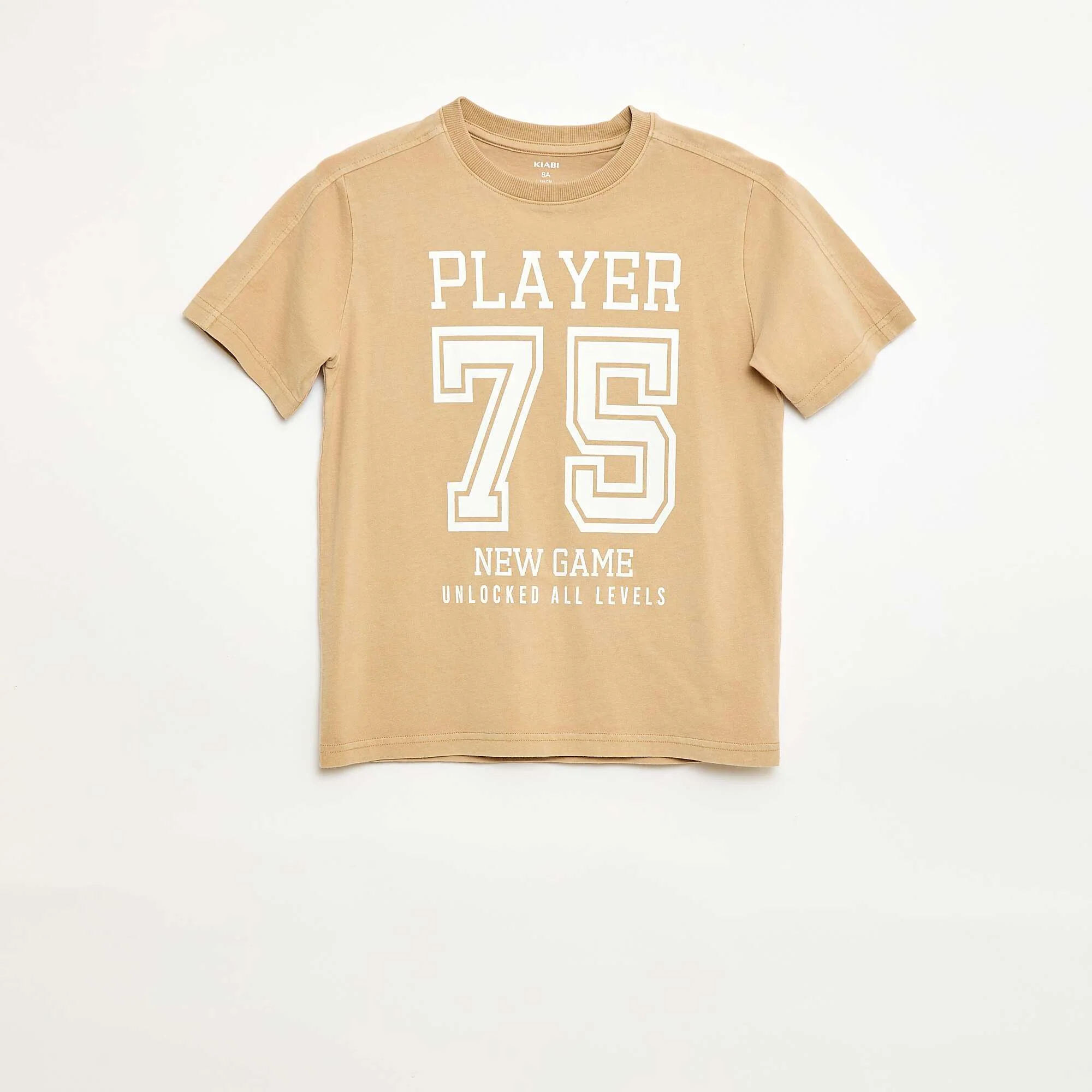Basketball-Inspired T-Shirt BEIGE - Image 2