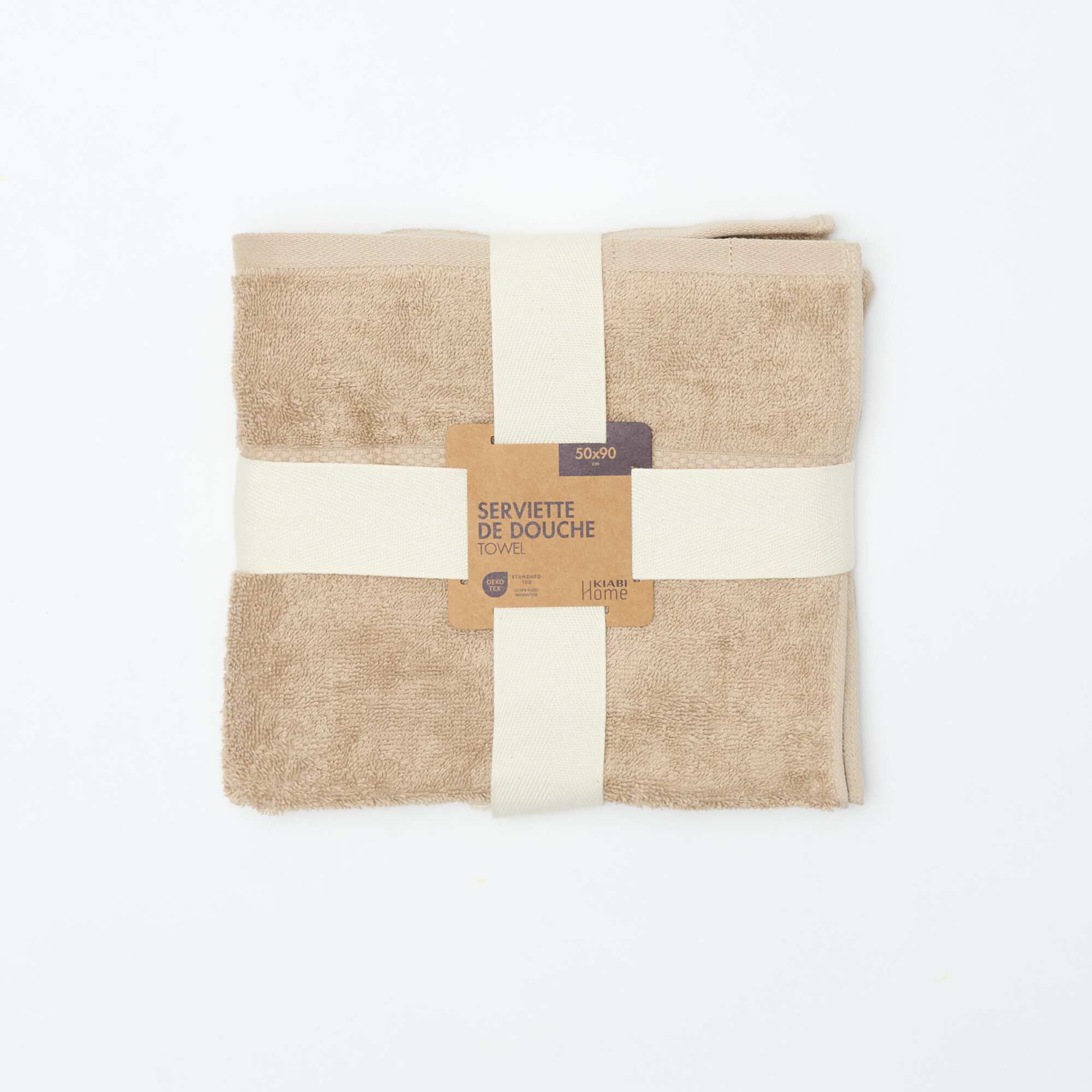 Bath towel 50x90 cm BEIGE - Image 4