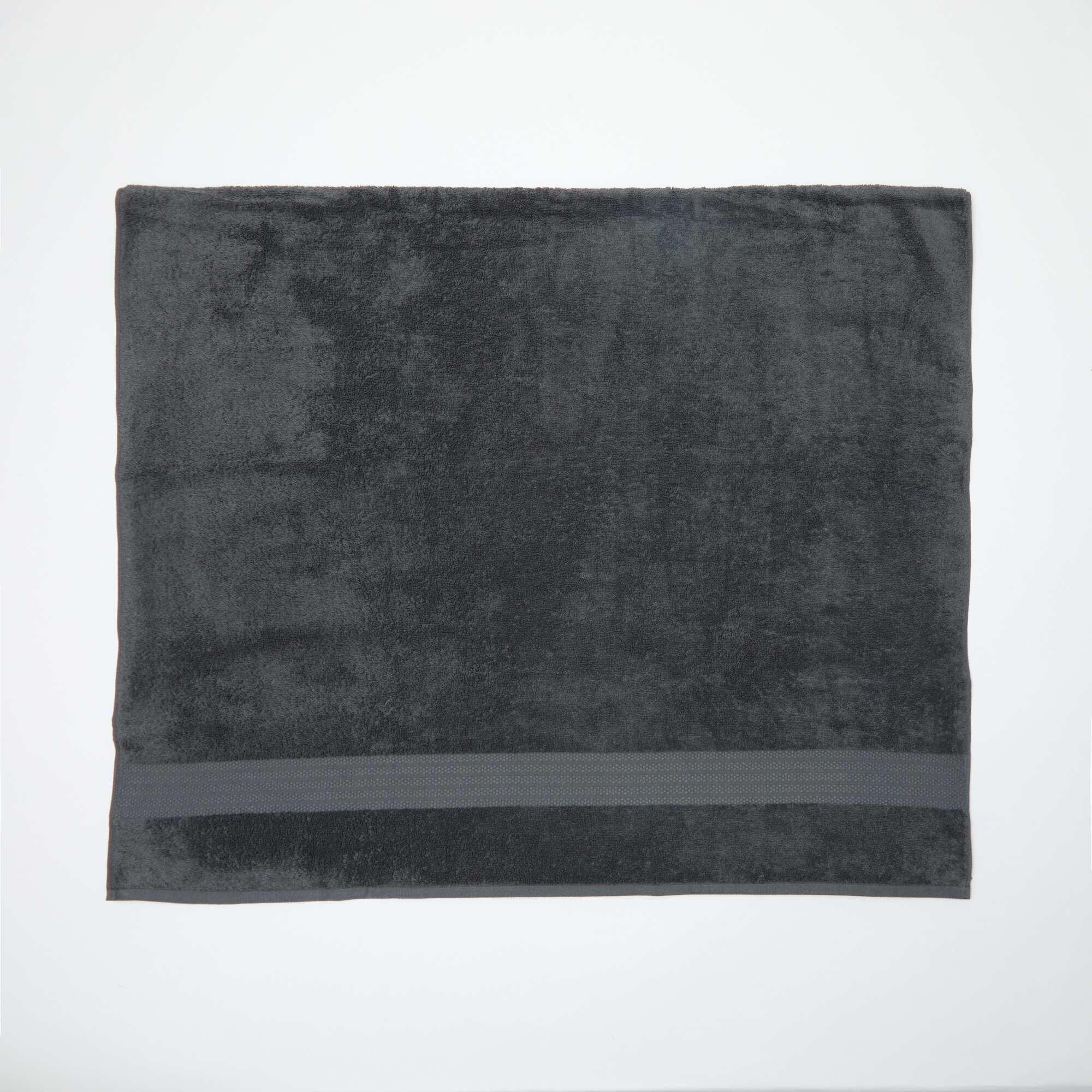 Bath towel (90x150 cm) - Kiabi Home GREY - Image 2