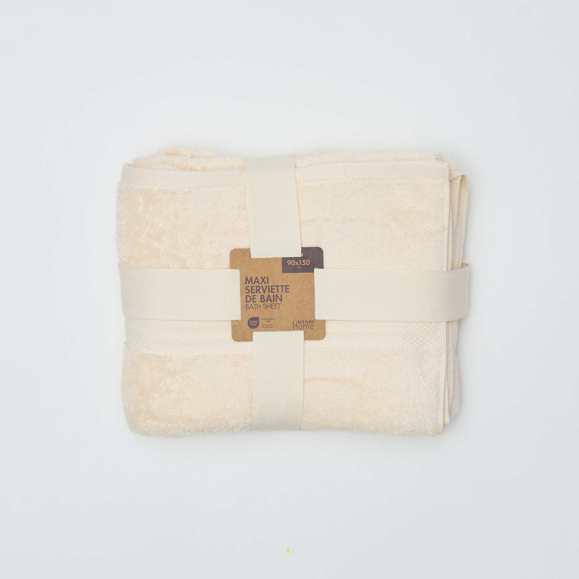 Bath towel (90x150 cm) - Kiabi Home WHITE - Image 4