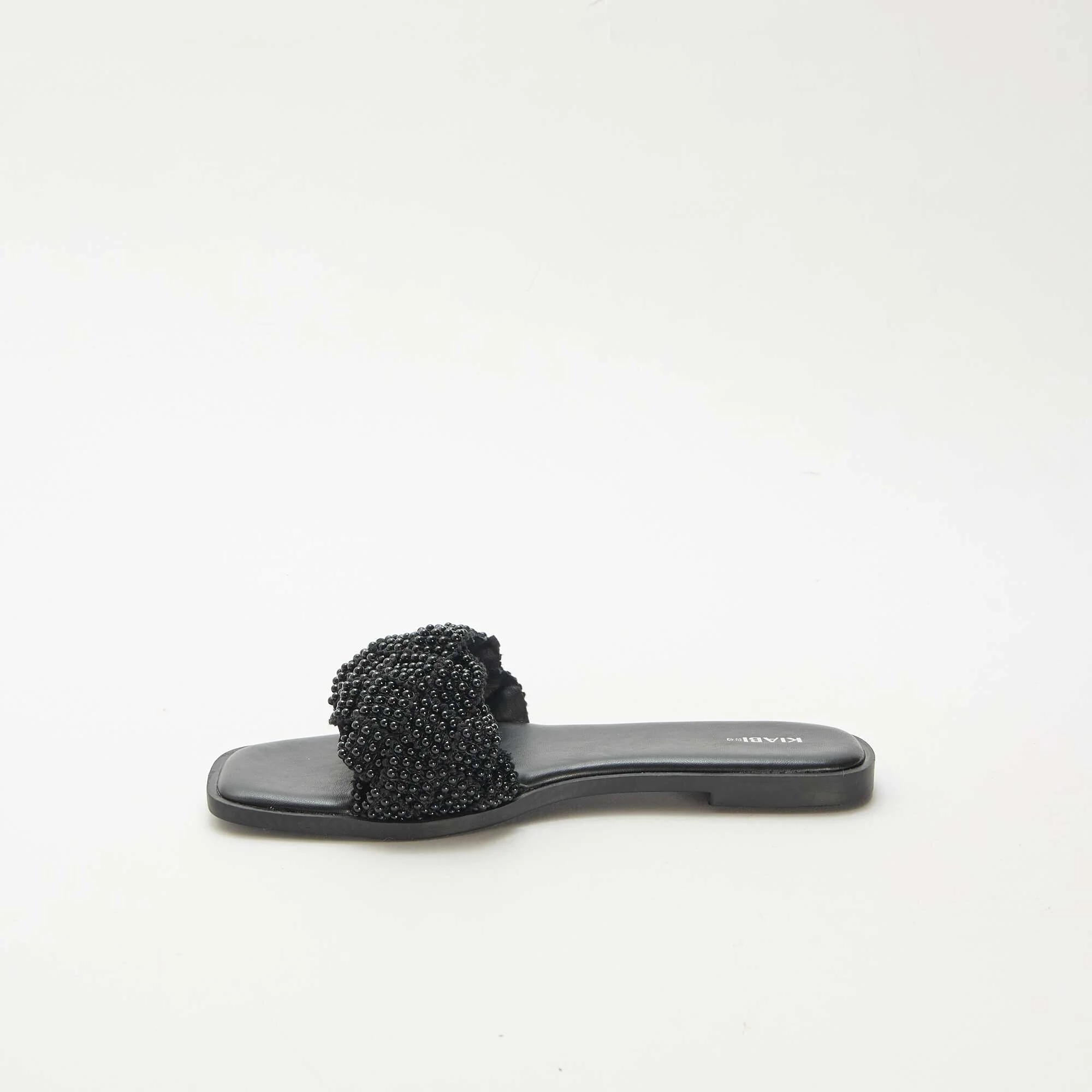 Beaded Braided Sandals BLACK - Image 4