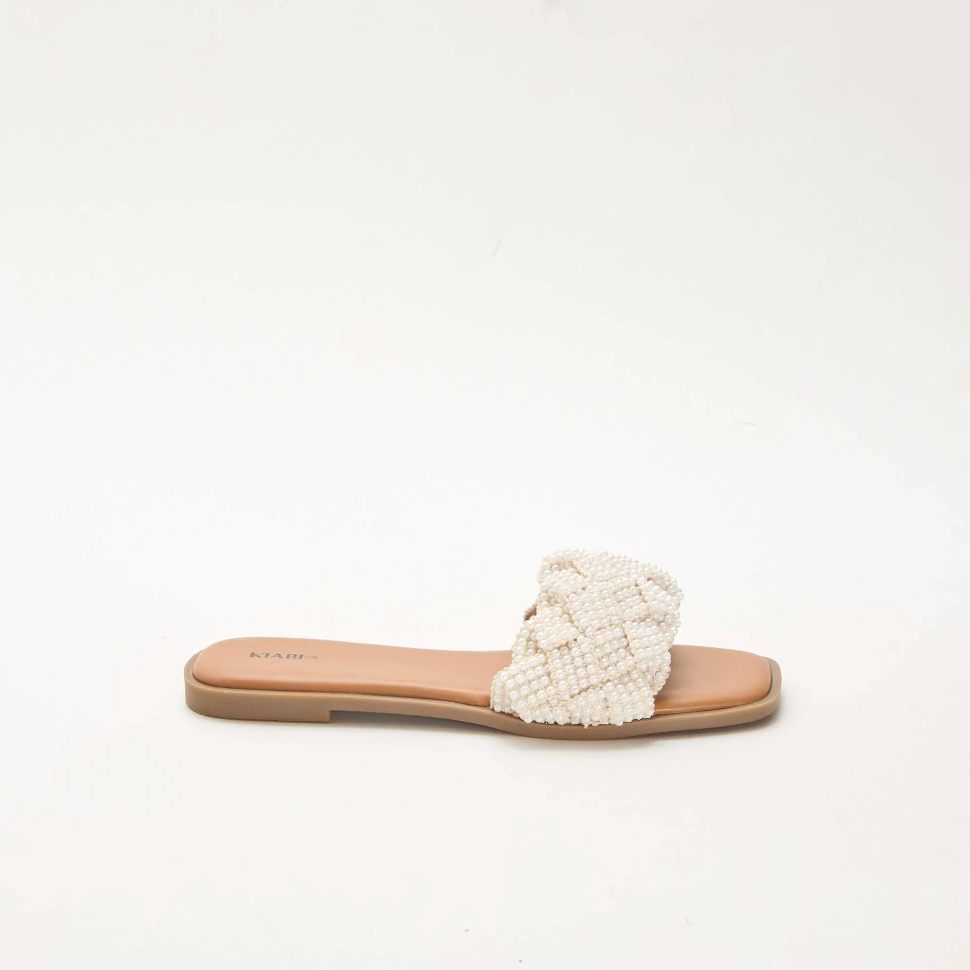 Beaded Braided Sandals WHITE - Image 2