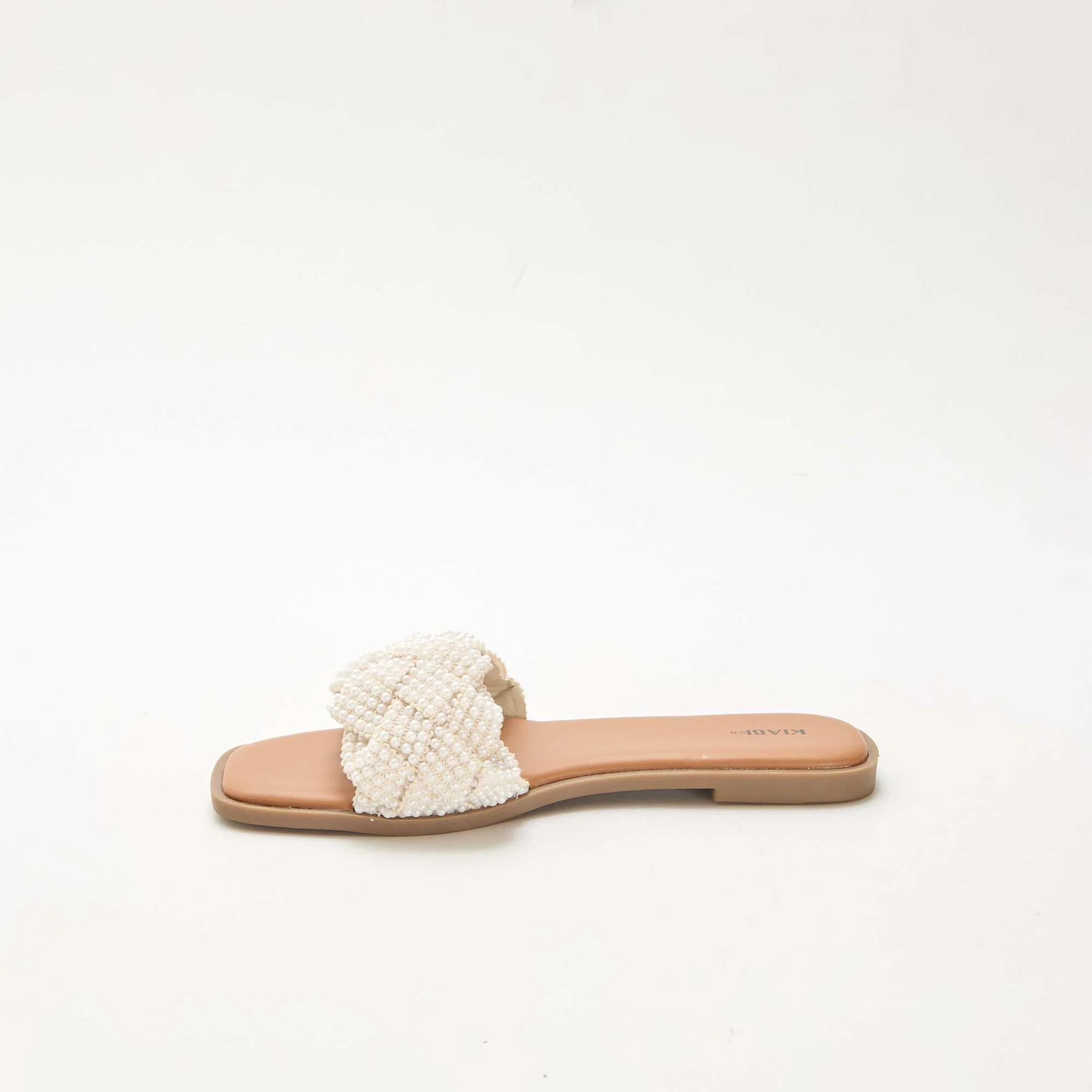 Beaded Braided Sandals WHITE - Image 4