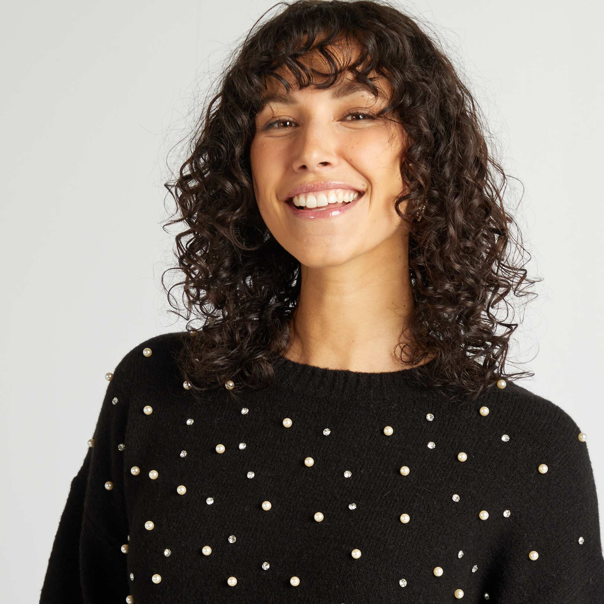 Beaded maternity jumper BLACK - Image 3