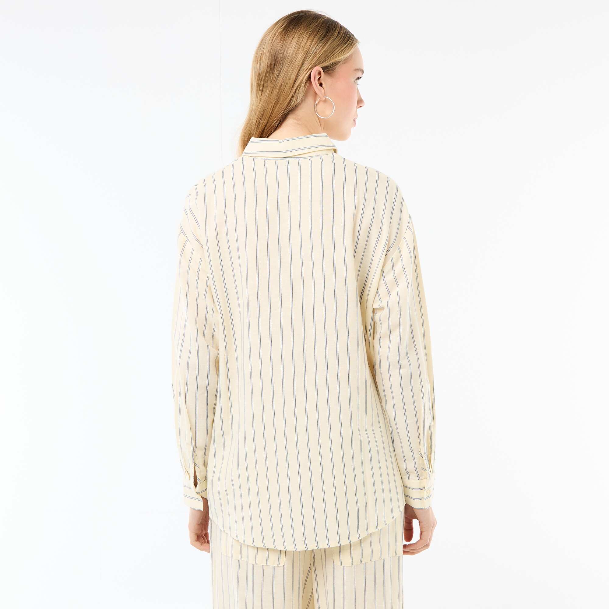 Blended Linen Shirt YELLOW - Image 4