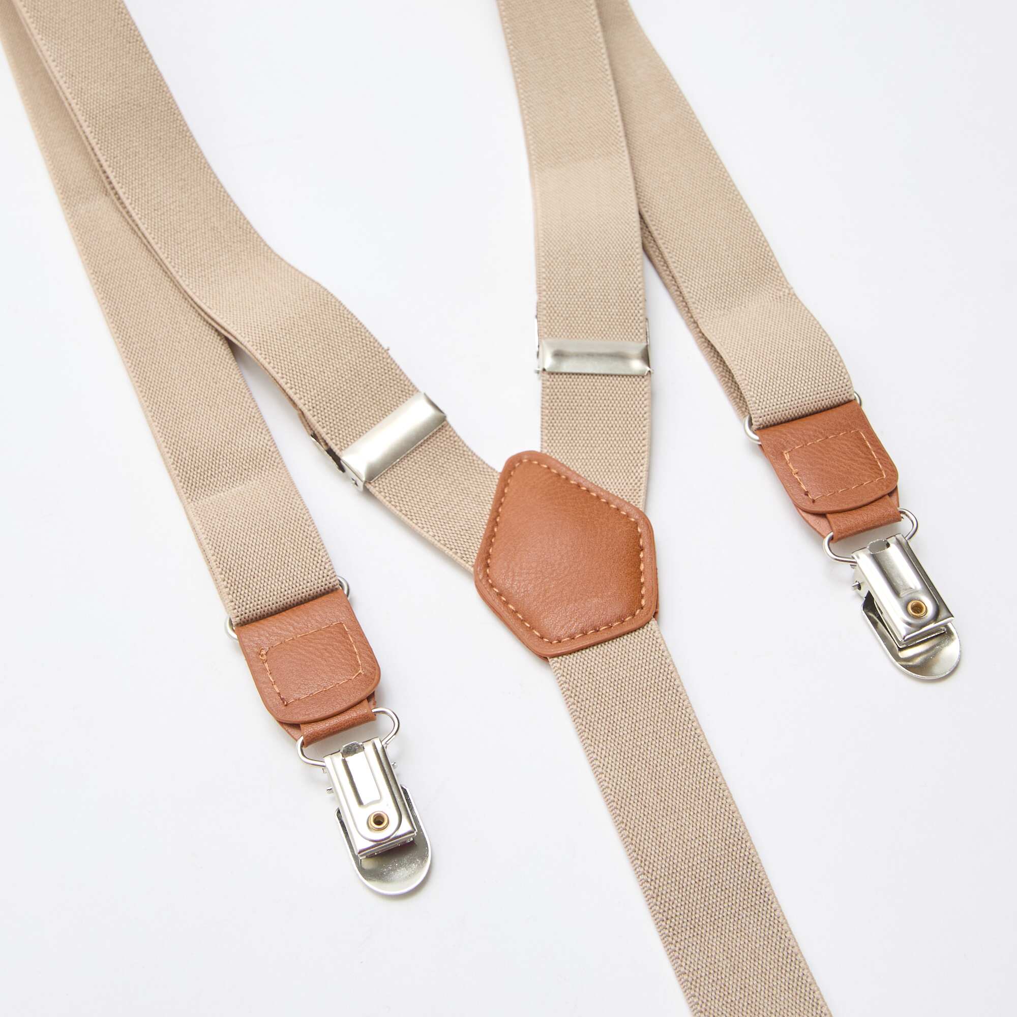 Block colour braces BEIGE - Image 2