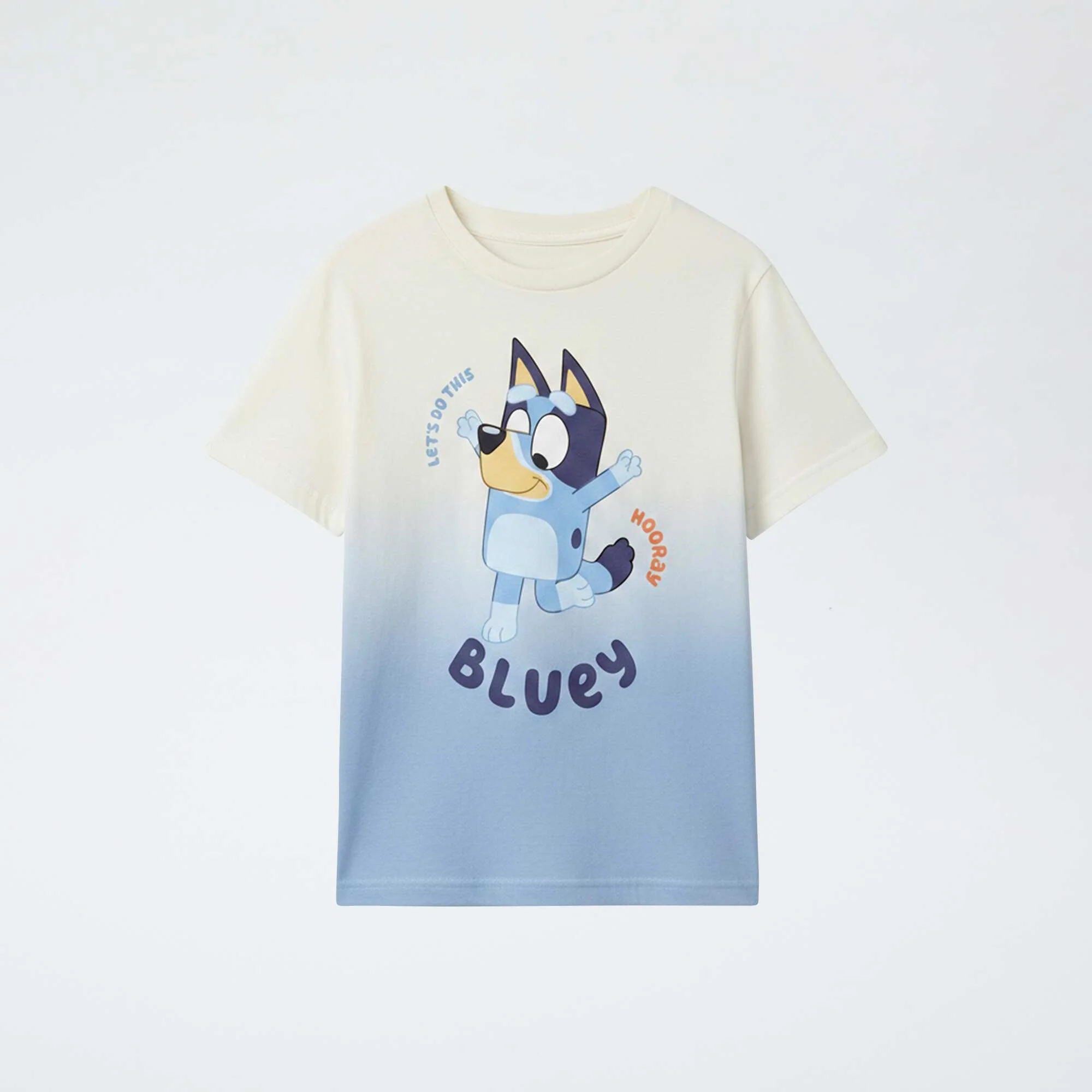 Bluey' Gradient-Style Printed Cotton T-Shirt BLUE