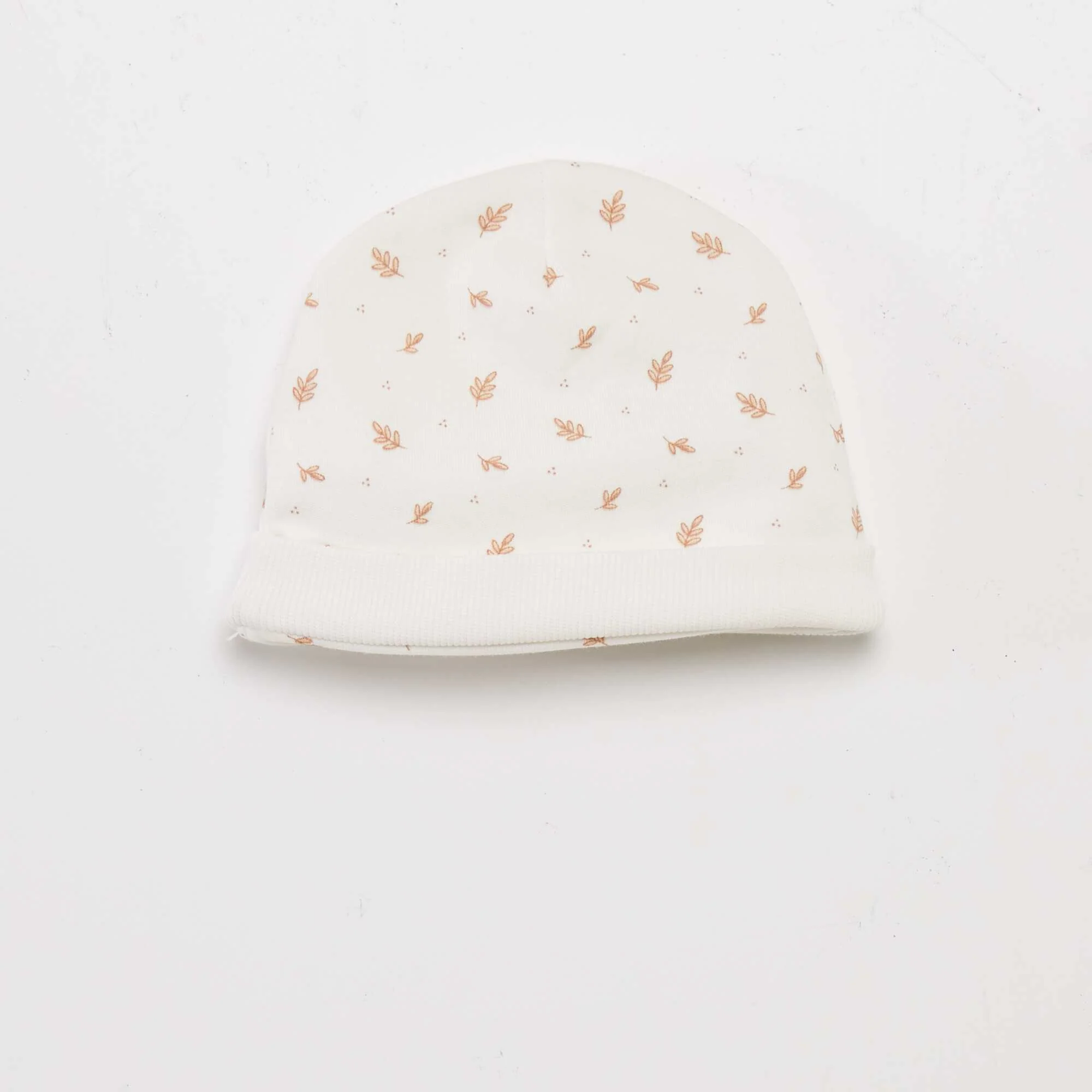 Body + bottoms with feet + beanie set WHITE - Image 4