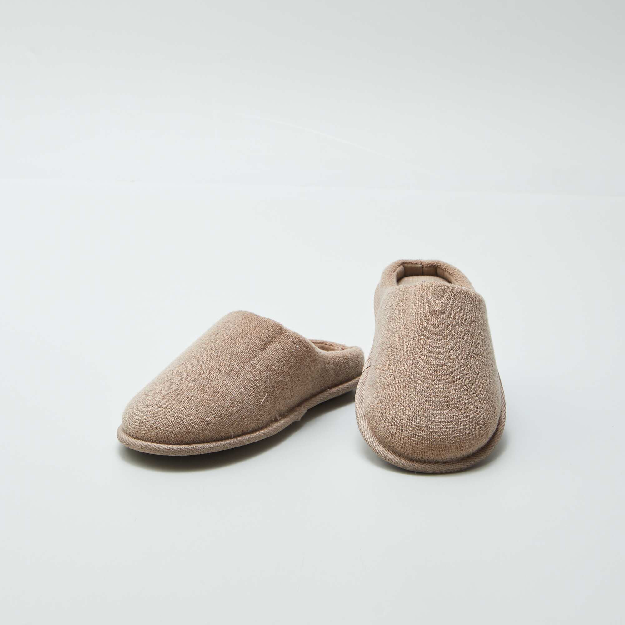 Bouclé knit mule slippers BEIGE - Image 5