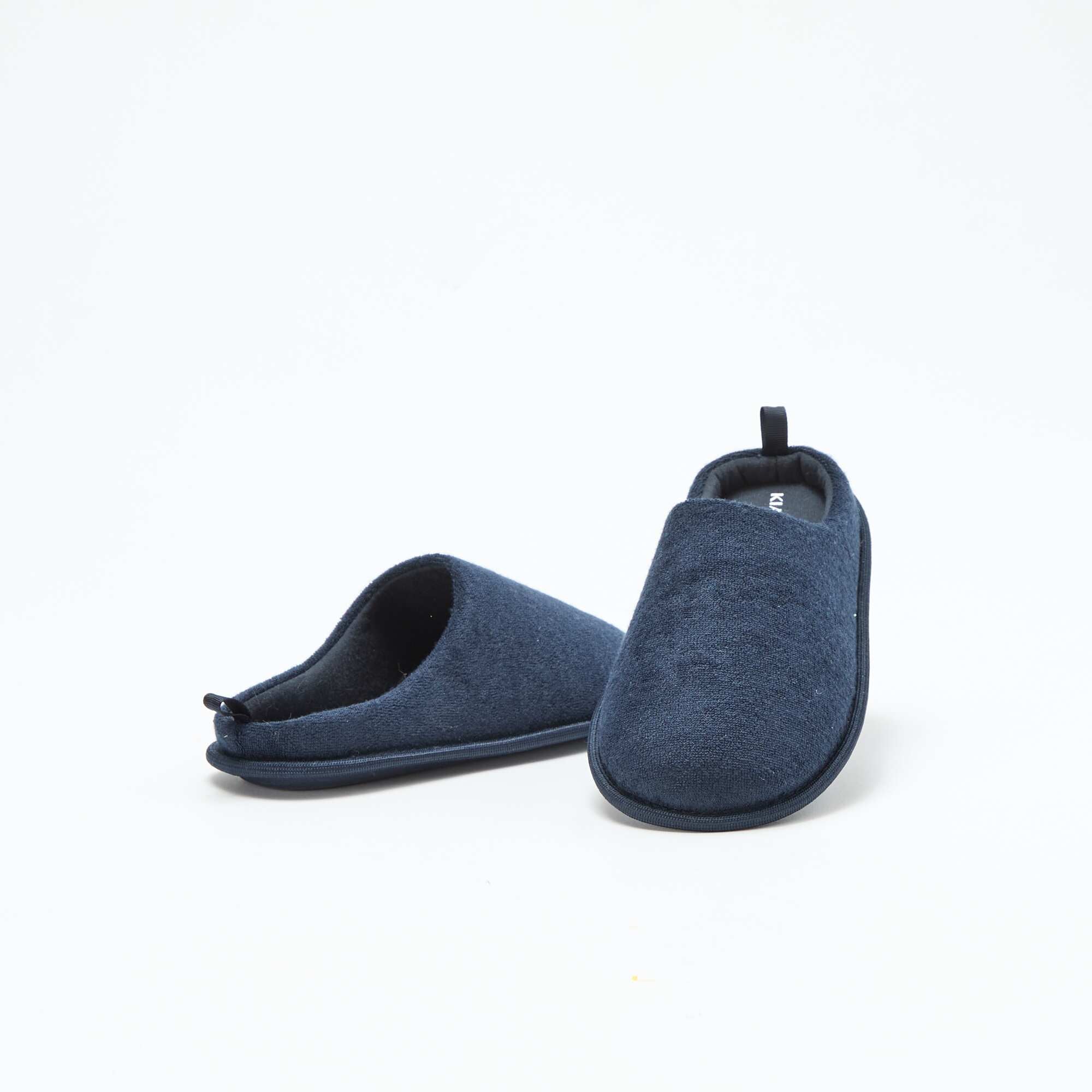 Bouclé knit mule slippers BLUE - Image 5