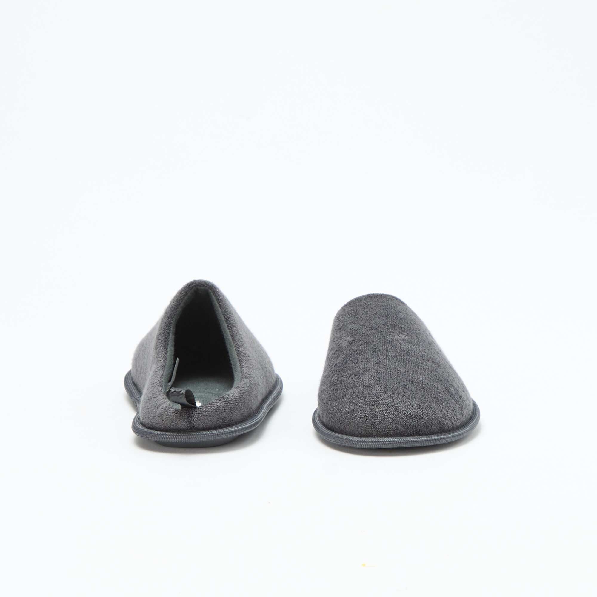 Bouclé knit mule slippers GREY - Image 3