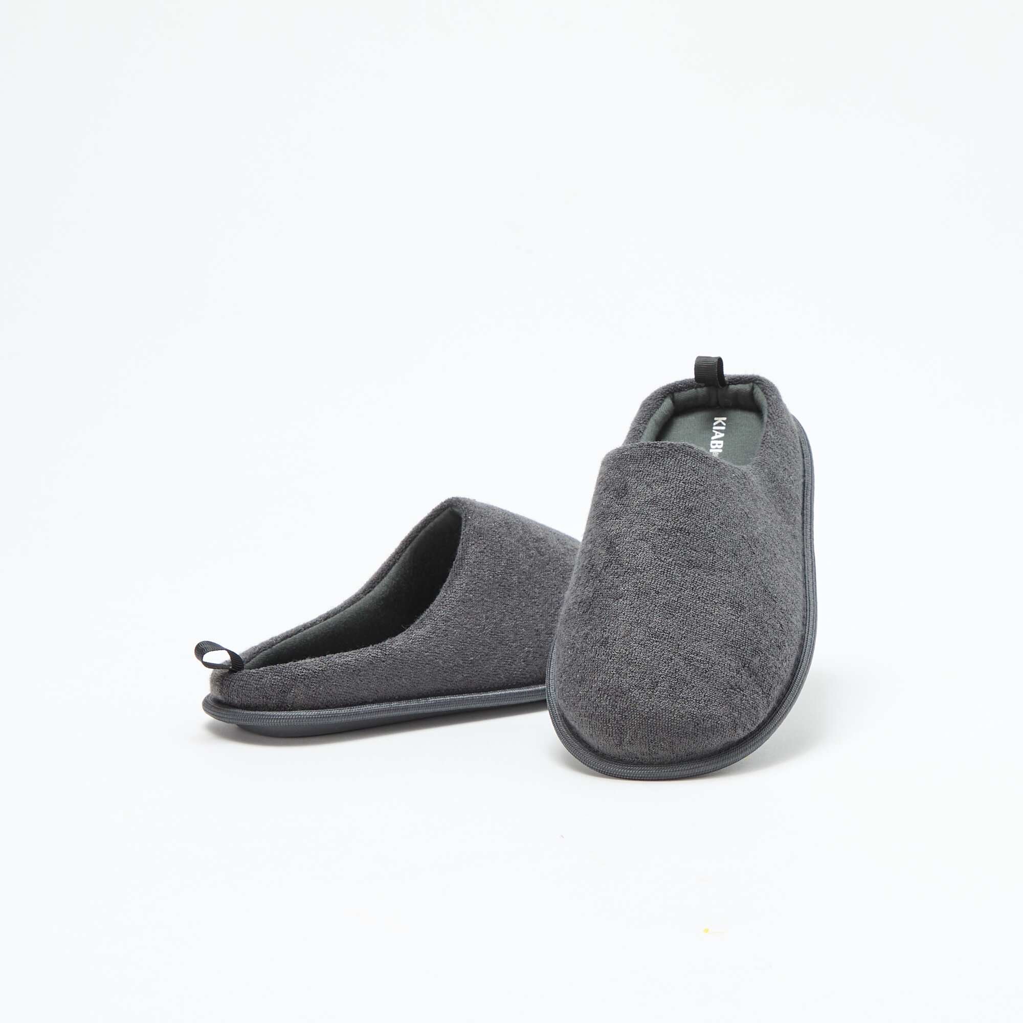 Bouclé knit mule slippers GREY - Image 5