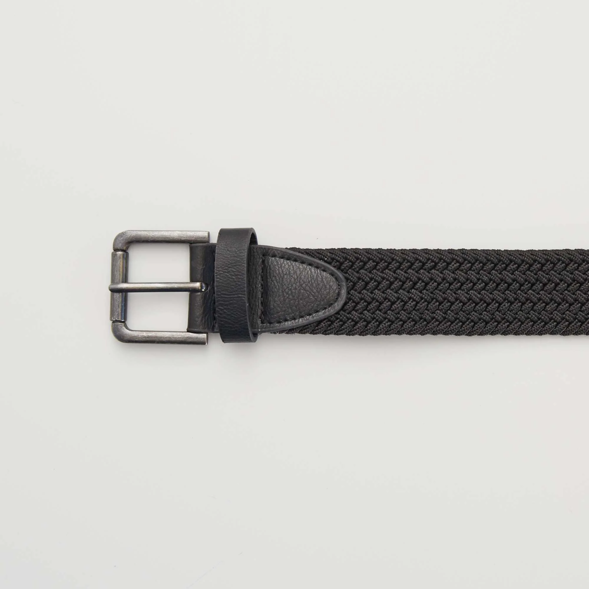 Braided elasticated belt Black - Image 3