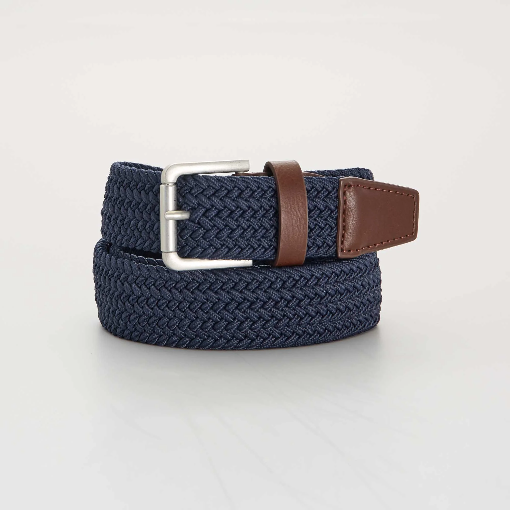 Braided elasticated belt blue - Image 2