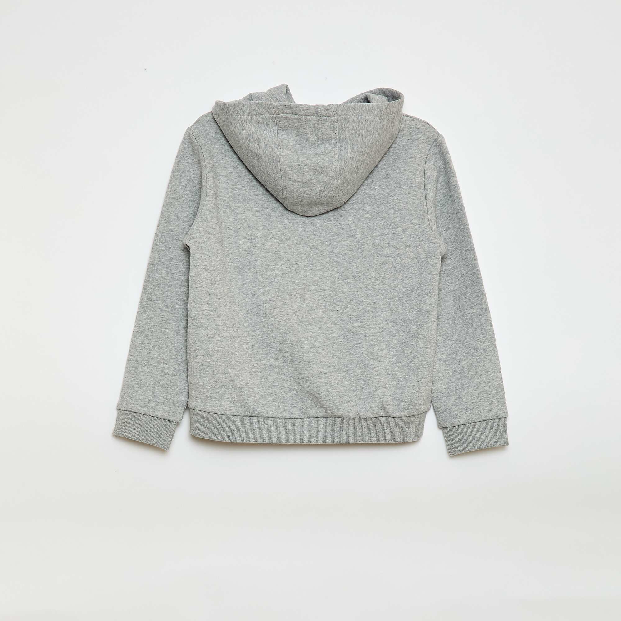 Brushed Fleece Hoodie GREY - Image 3