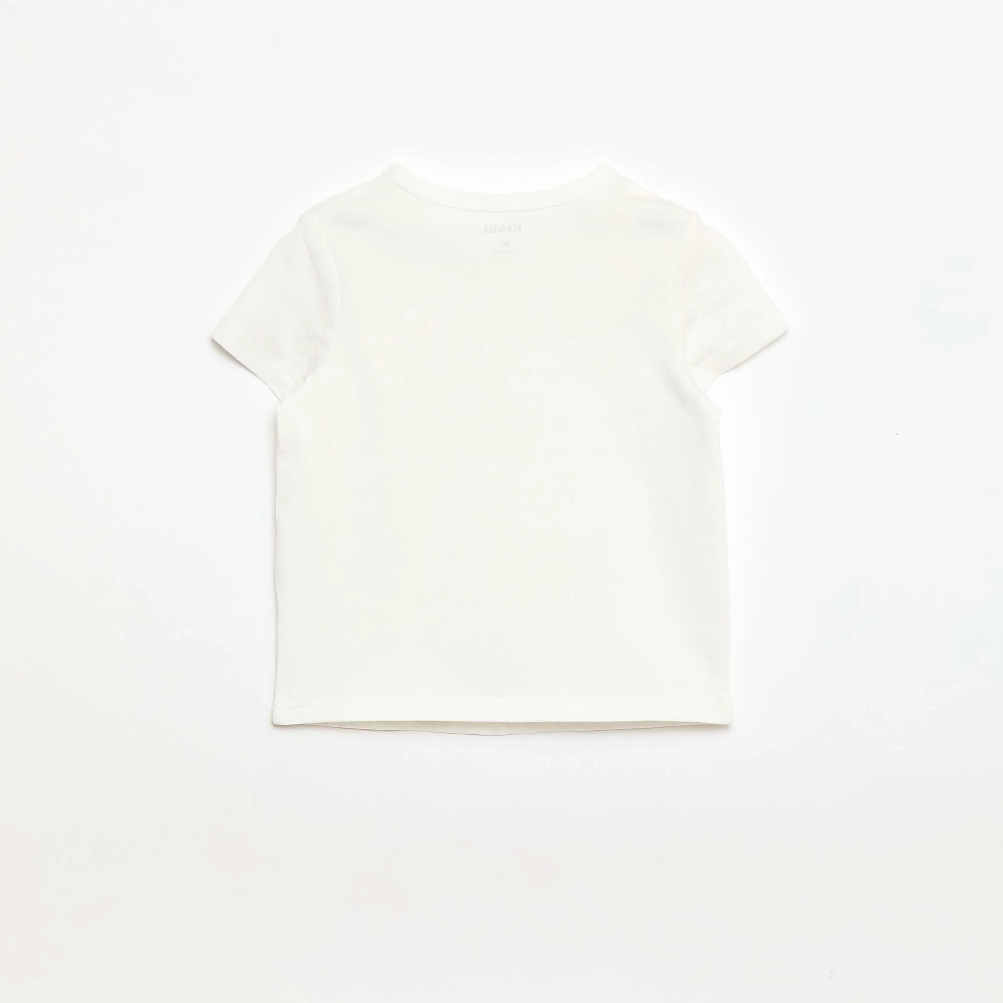 Buttoned Henley T-shirt WHITE - Image 3