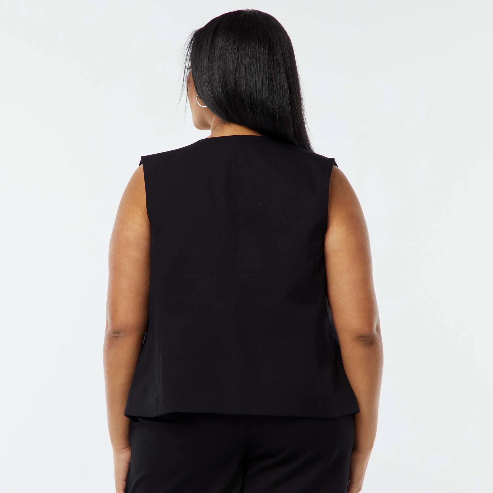 Buttoned waistcoat BLACK - Image 4