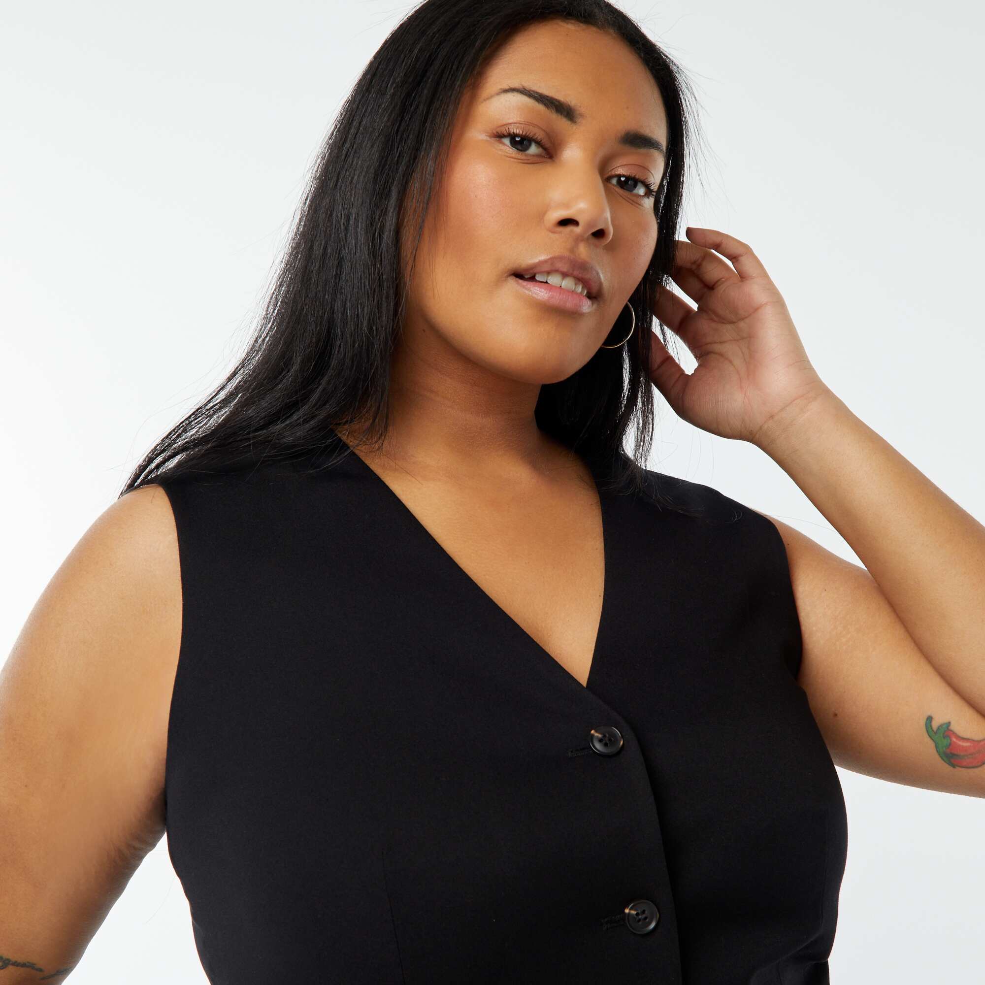 Buttoned waistcoat BLACK - Image 5