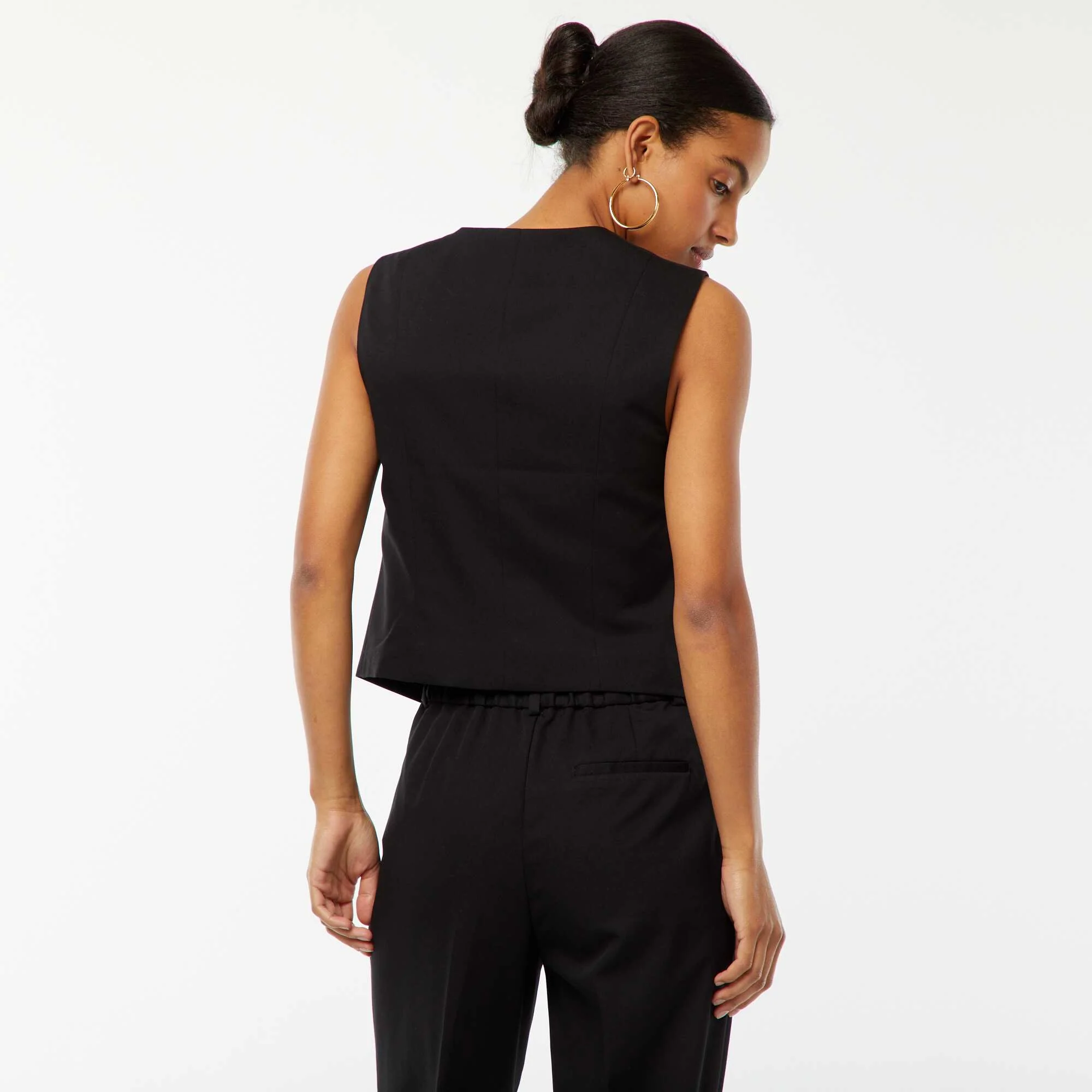 Buttoned waistcoat BLACK - Image 4
