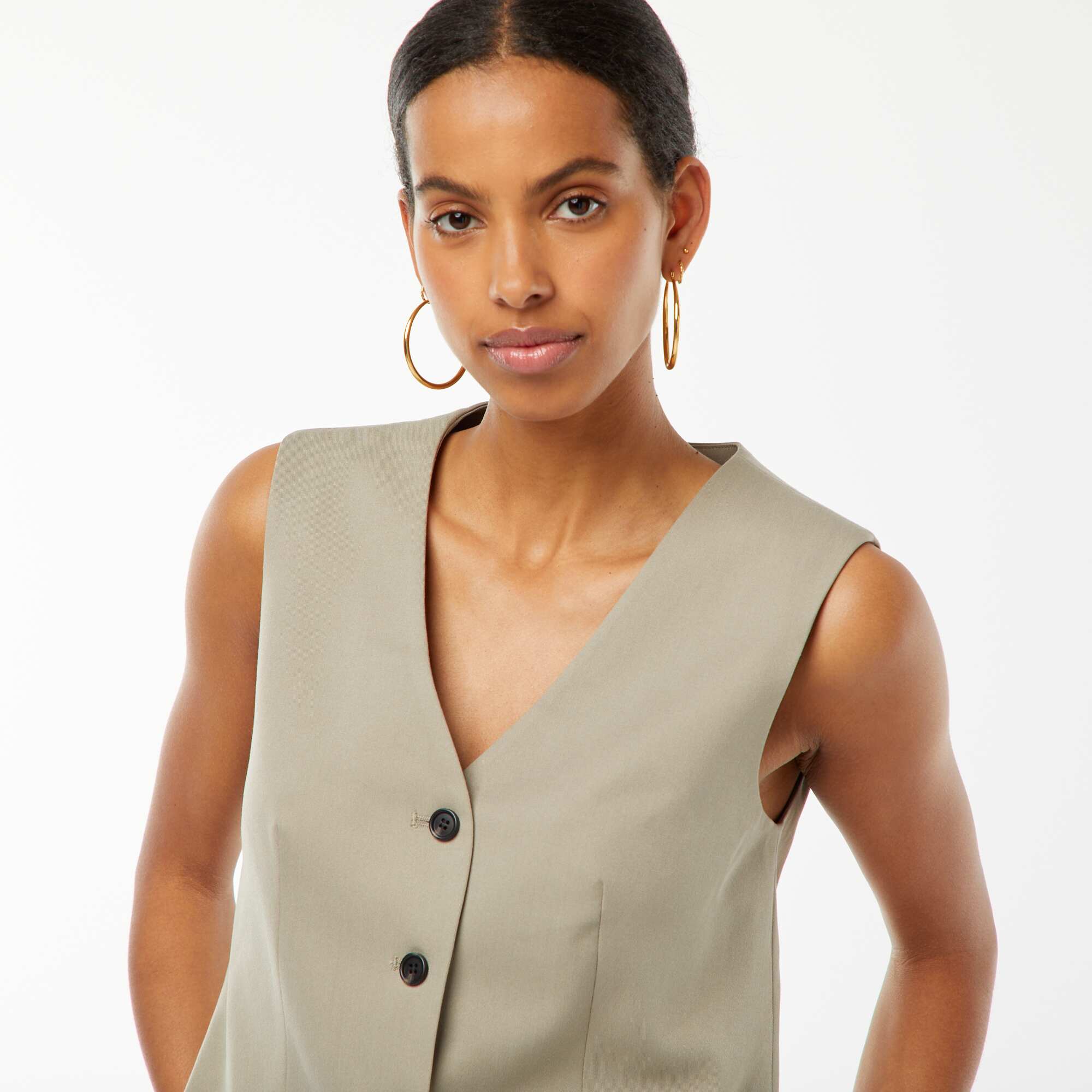 Buttoned waistcoat GREEN - Image 4