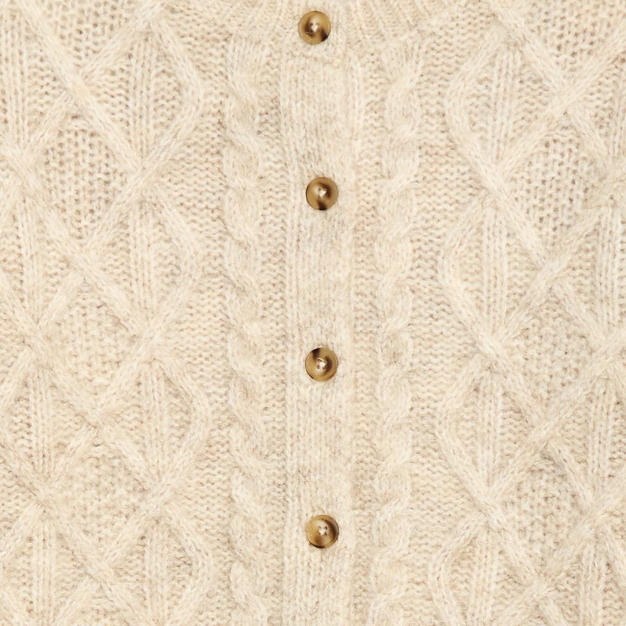 Cable Knit Cardigan with Button Fastening GREY - Image 3