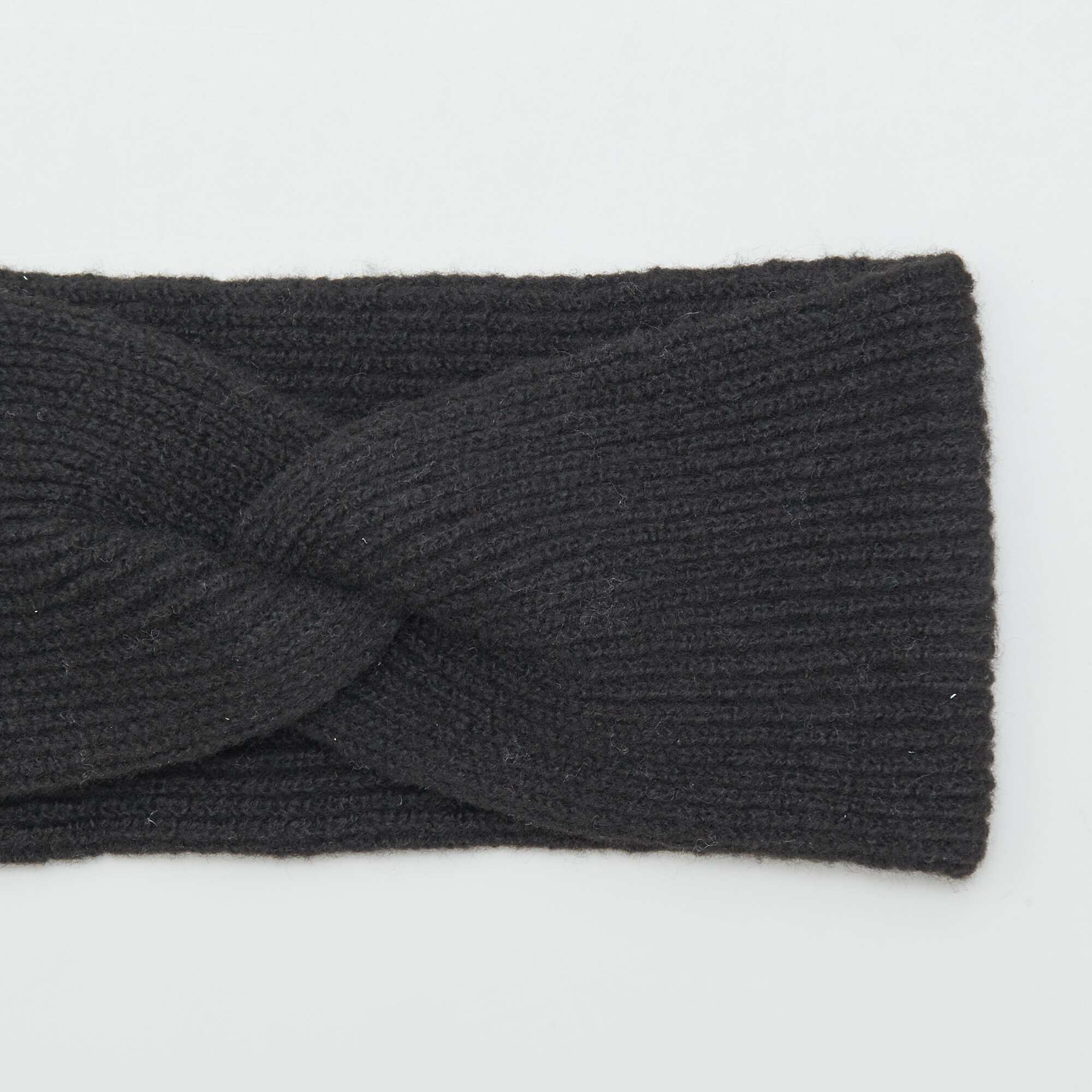 Cable-knit headband BLACK - Image 2