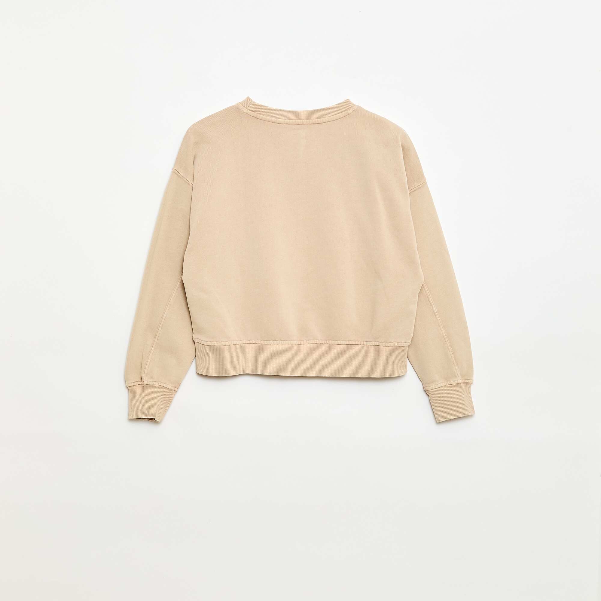 Campus-Style Sweatshirt BEIGE - Image 3