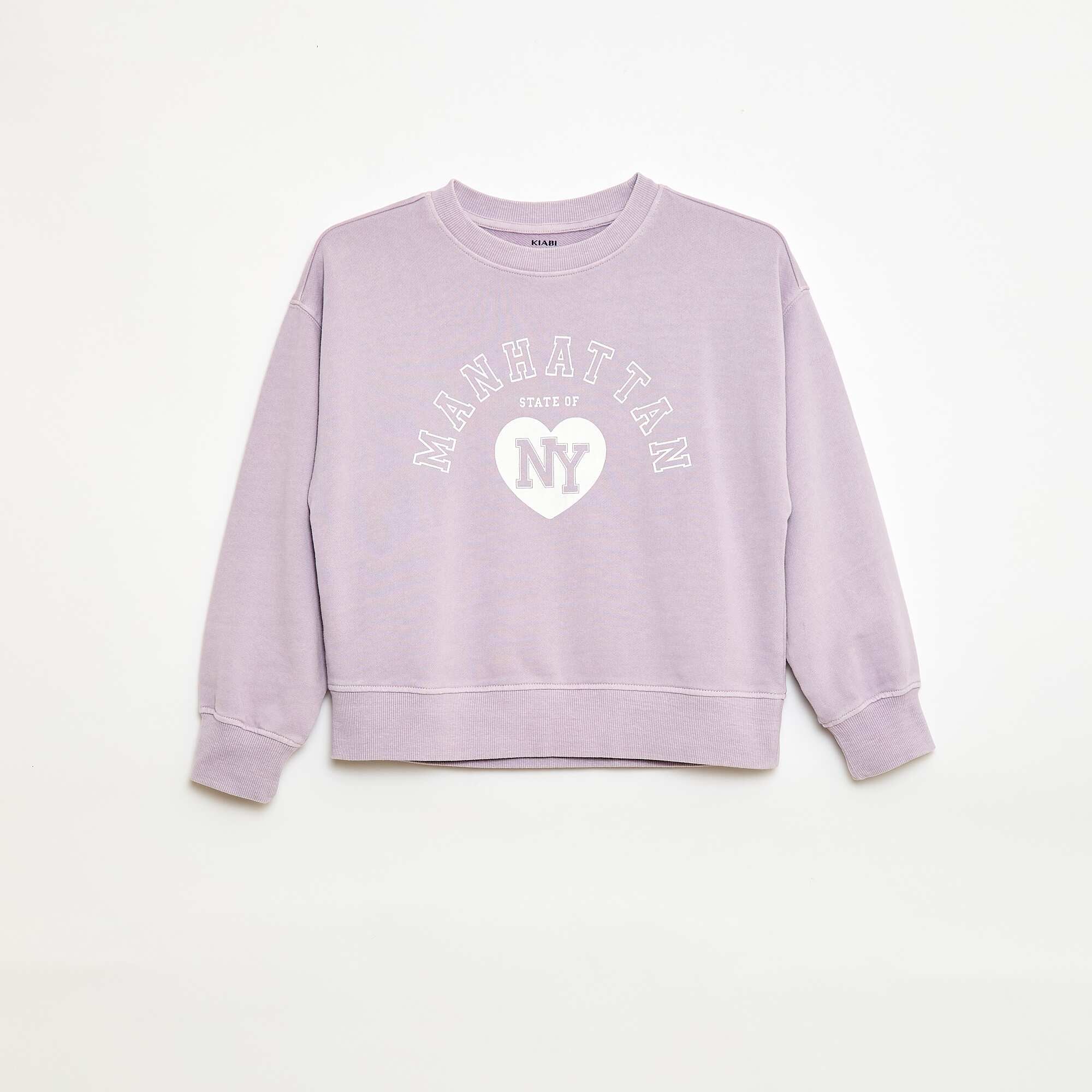 Campus-Style Sweatshirt PURPLE - Image 2
