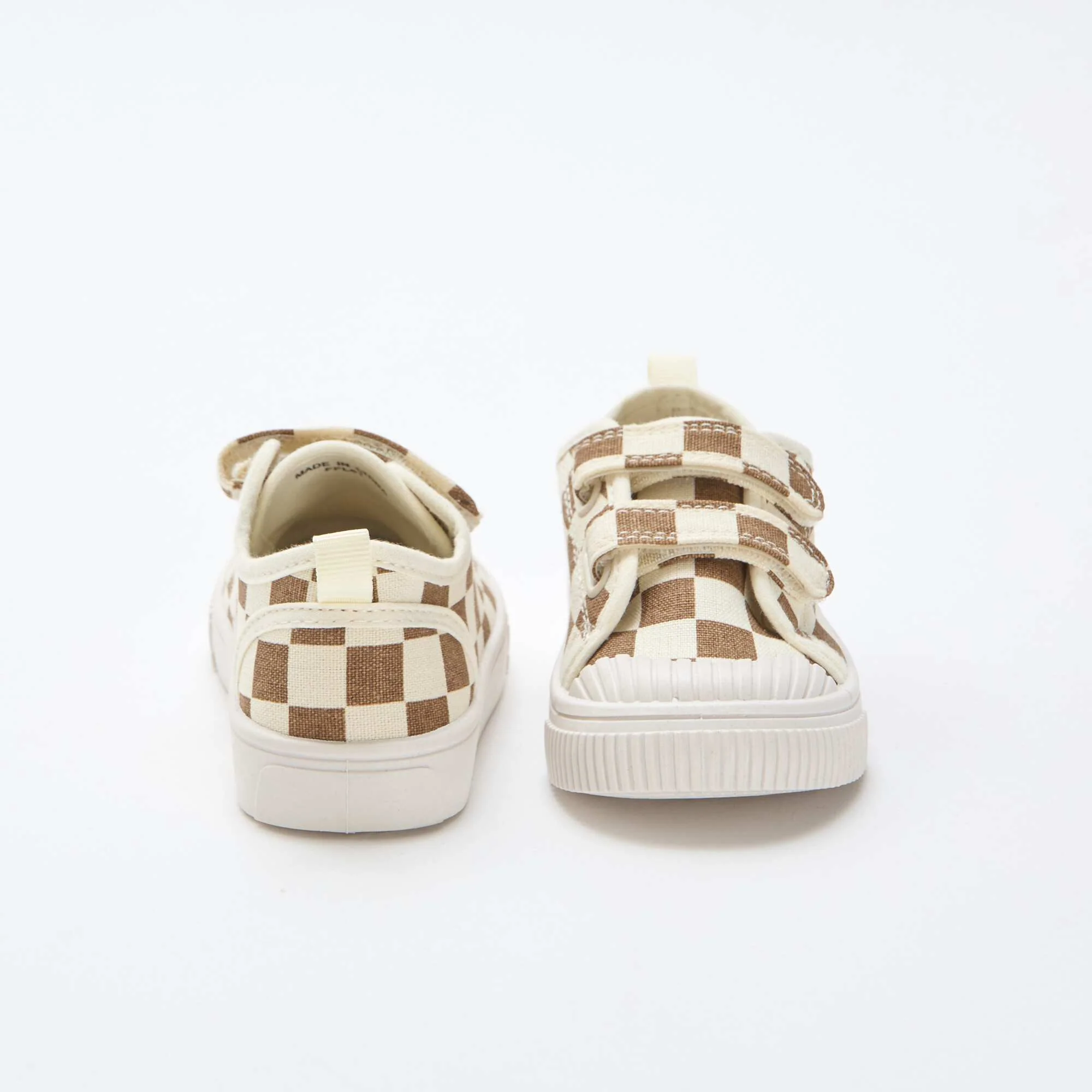 Canvas Sneakers with Hook-and-Loop Fastening BROWN - Image 3