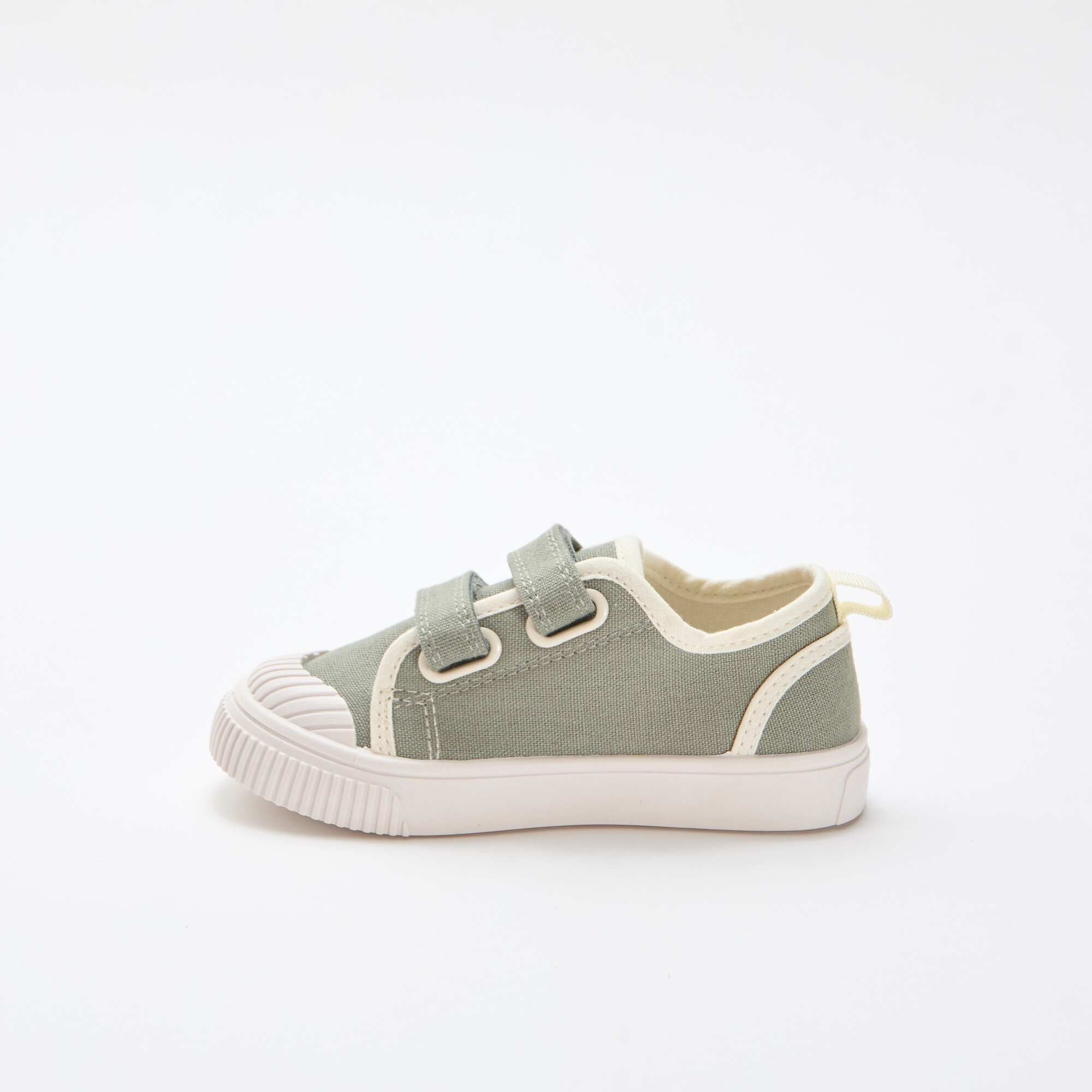Canvas Sneakers with Hook-and-Loop Fastening GREEN - Image 4