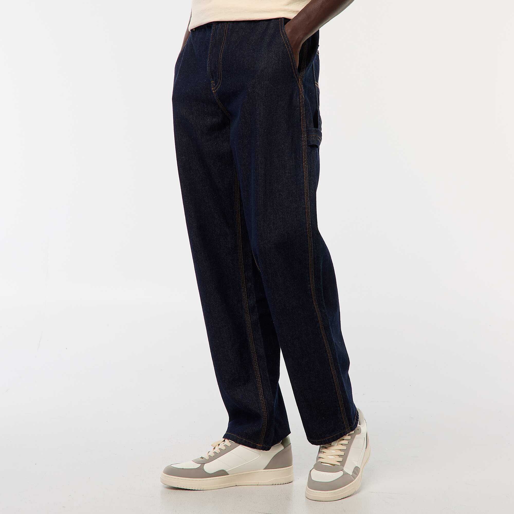 Carpenter-style denim trousers BLUE - Image 4