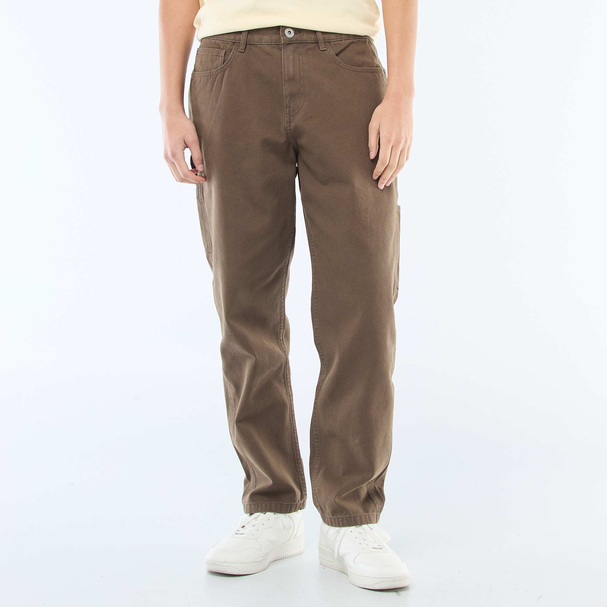 Carpenter Style Trousers BROWN - Image 4