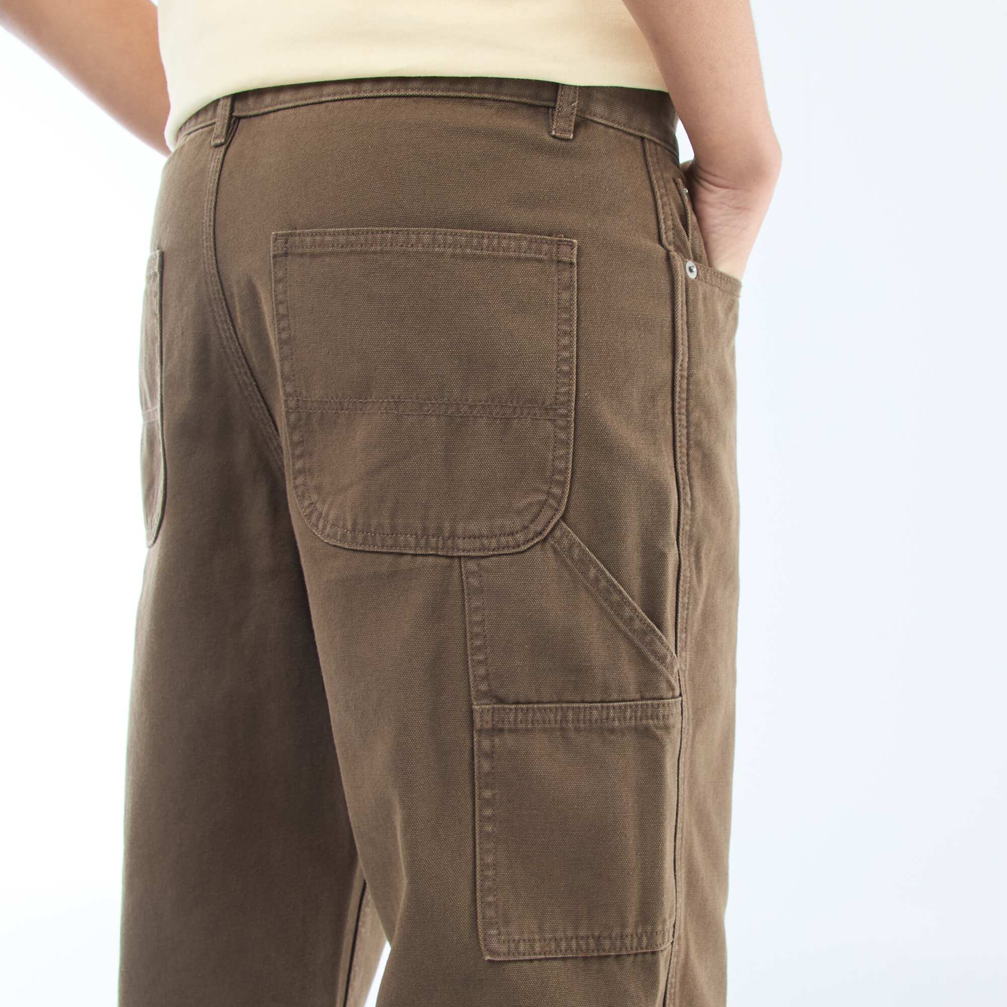 Carpenter Style Trousers BROWN - Image 6