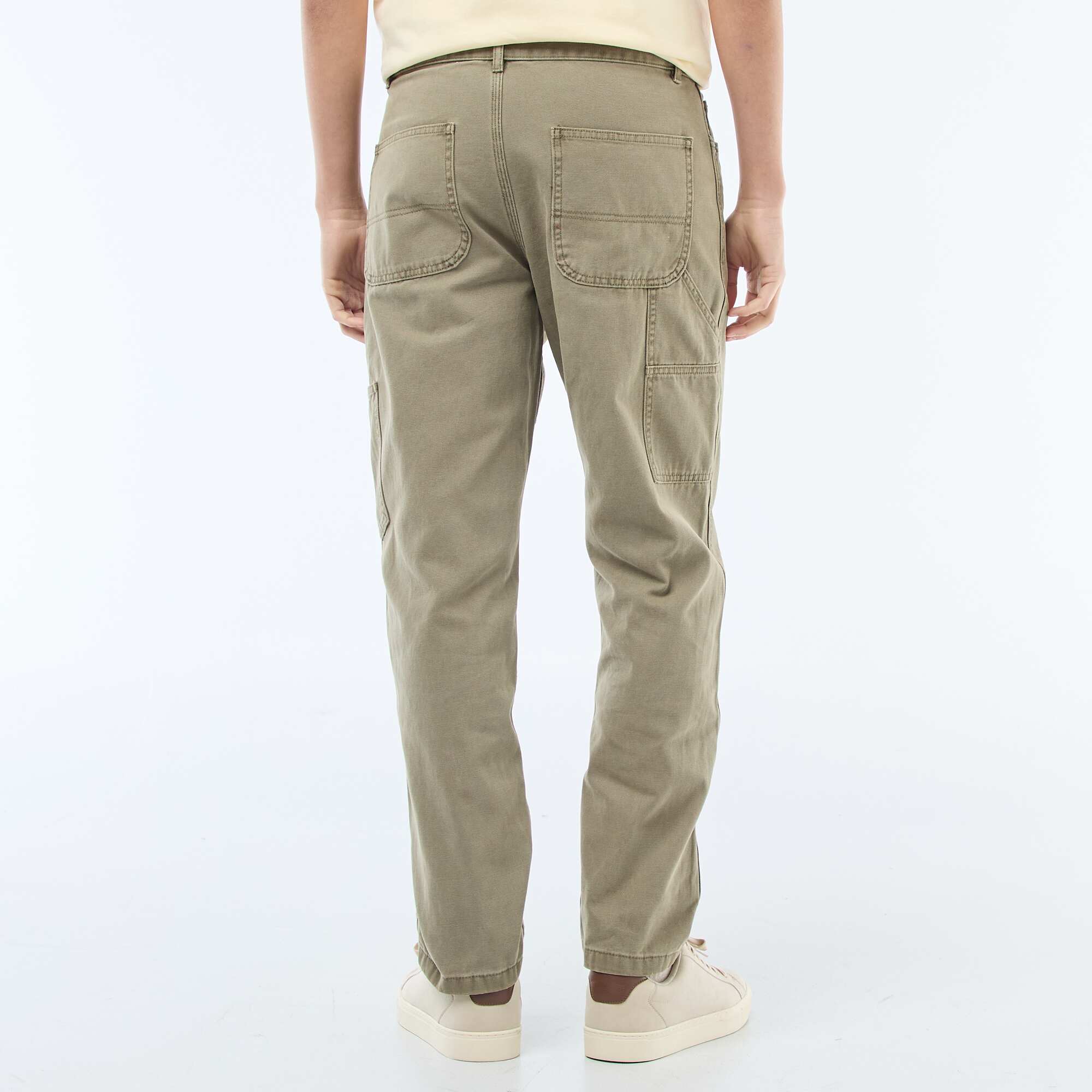 Carpenter Style Trousers KHAKI - Image 3