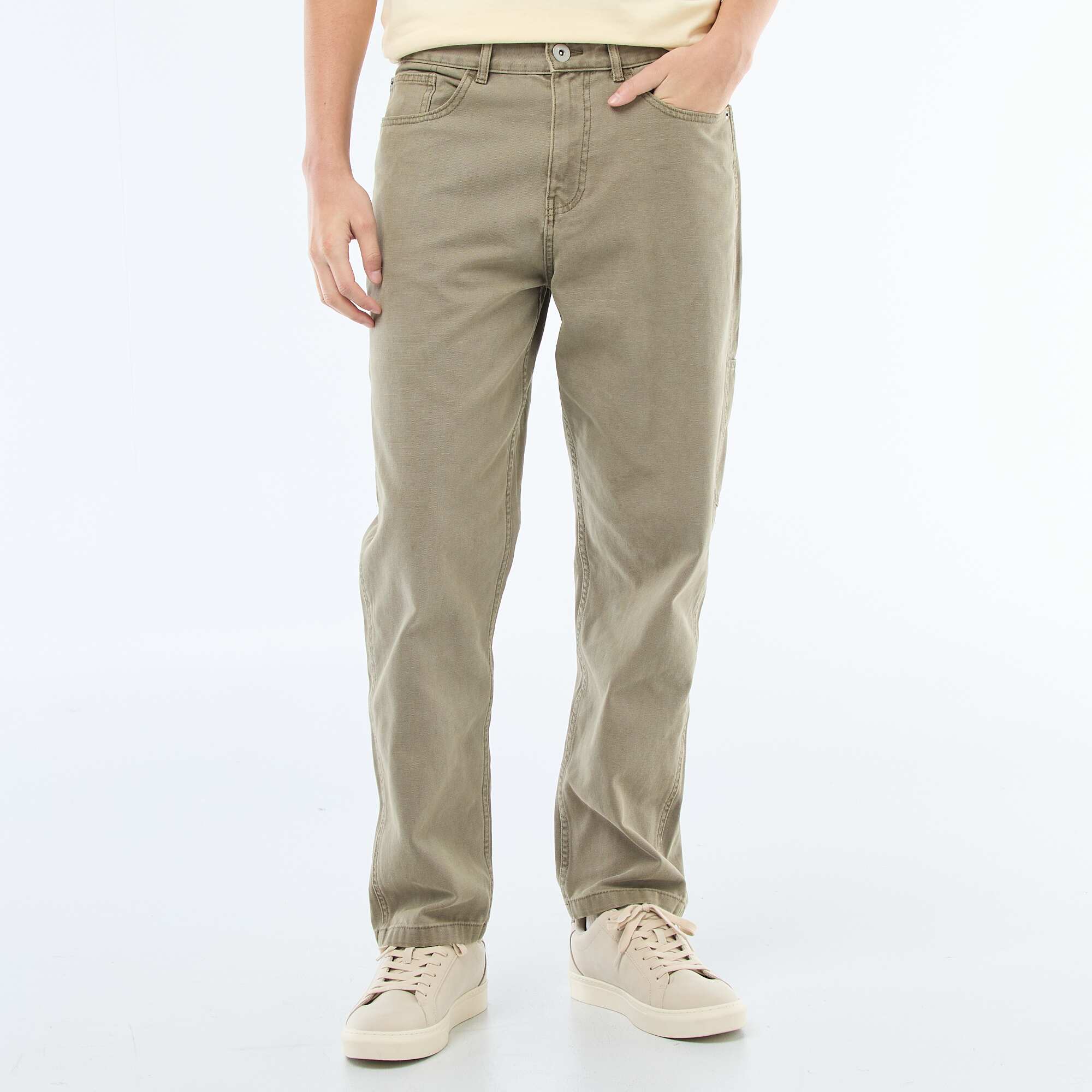 Carpenter Style Trousers KHAKI - Image 4