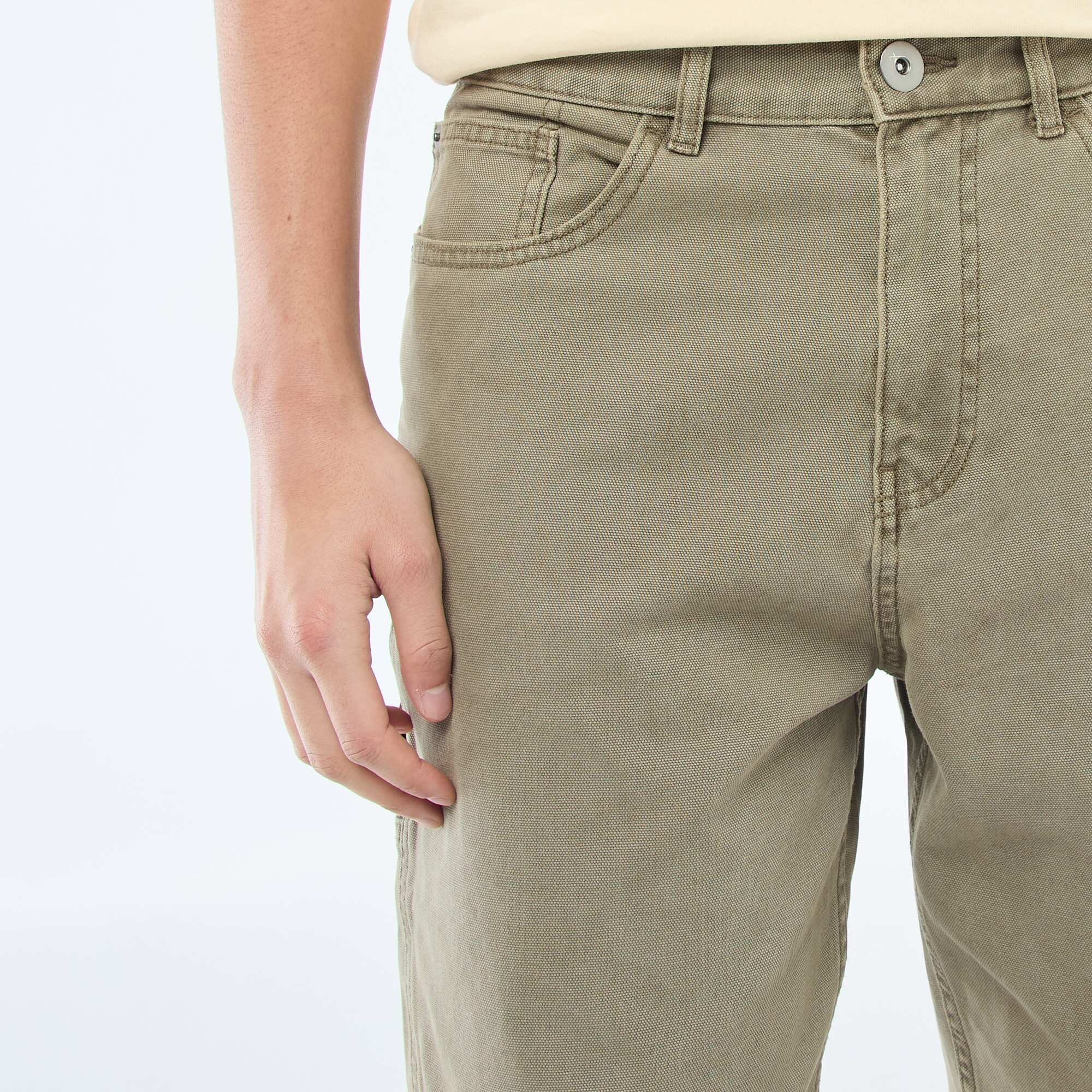 Carpenter Style Trousers KHAKI - Image 6