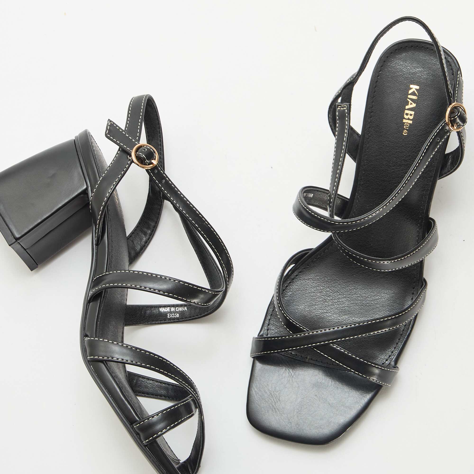 Ceremonial Heeled Sandals BLACK - Image 5
